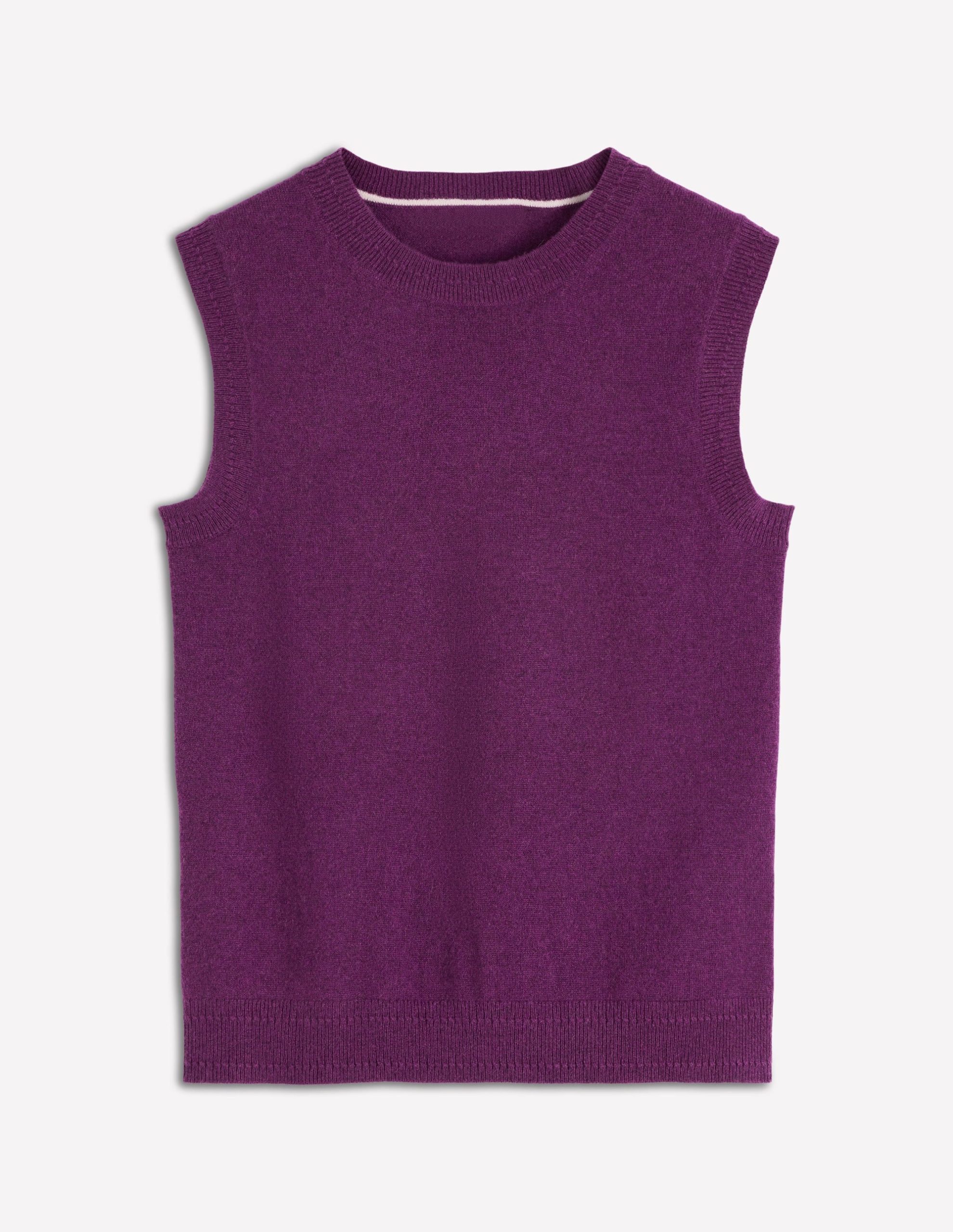 Eva Cashmere Vest-Plum Melange - Image 6