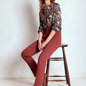 Highgate Ponte Pants-Chestnut