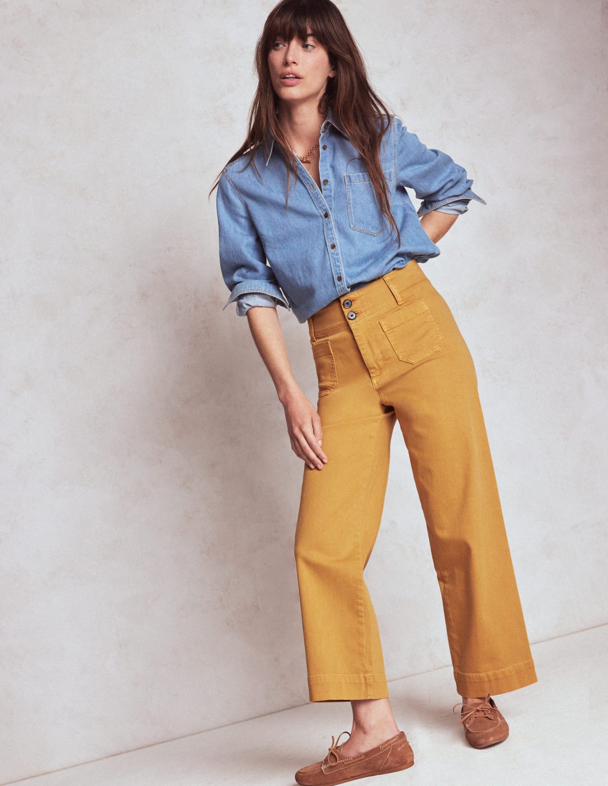 Primrose Patch Pocket Pants-Golden Rye