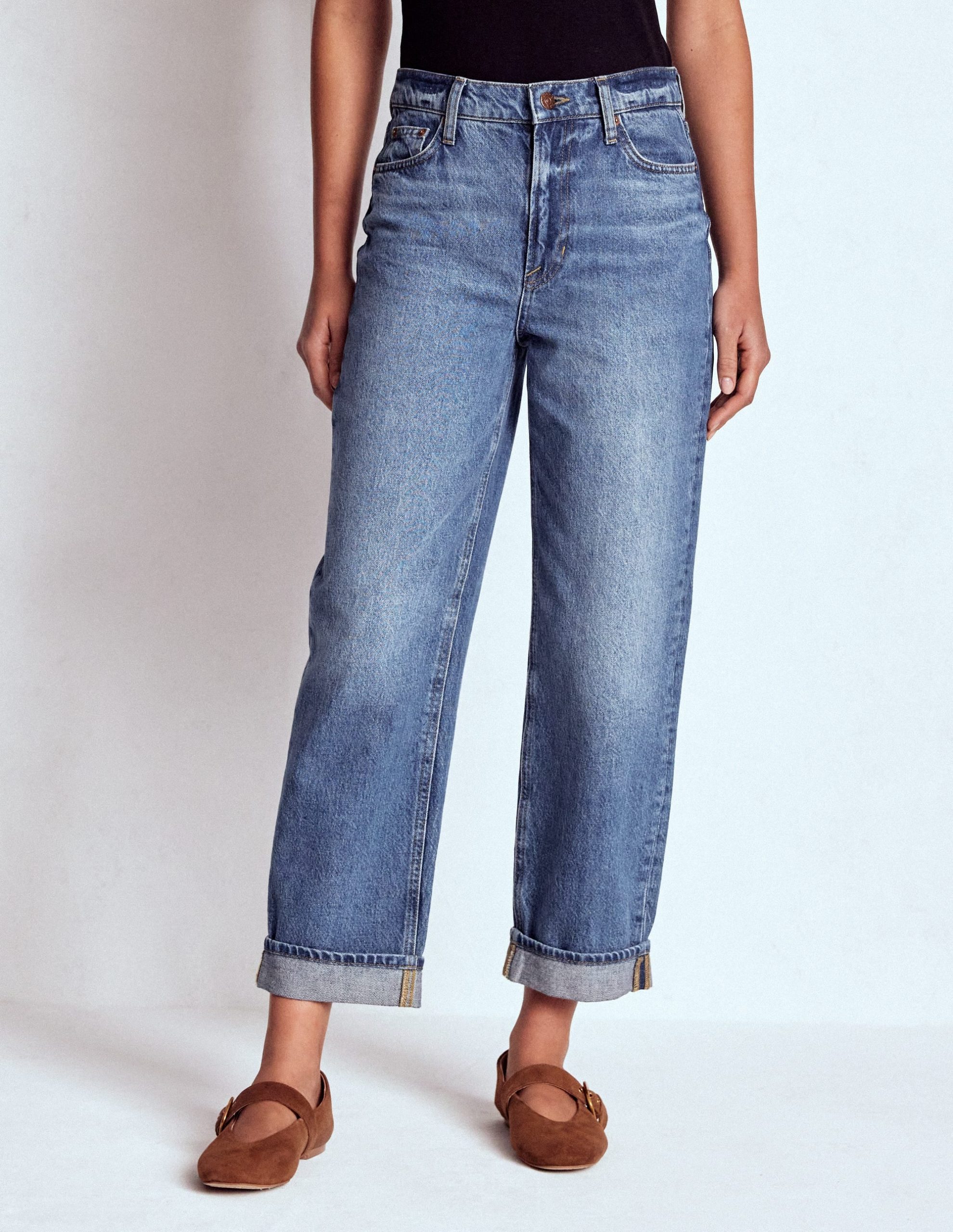 Mid Rise Straight Jeans-Mid Vintage - Image 6