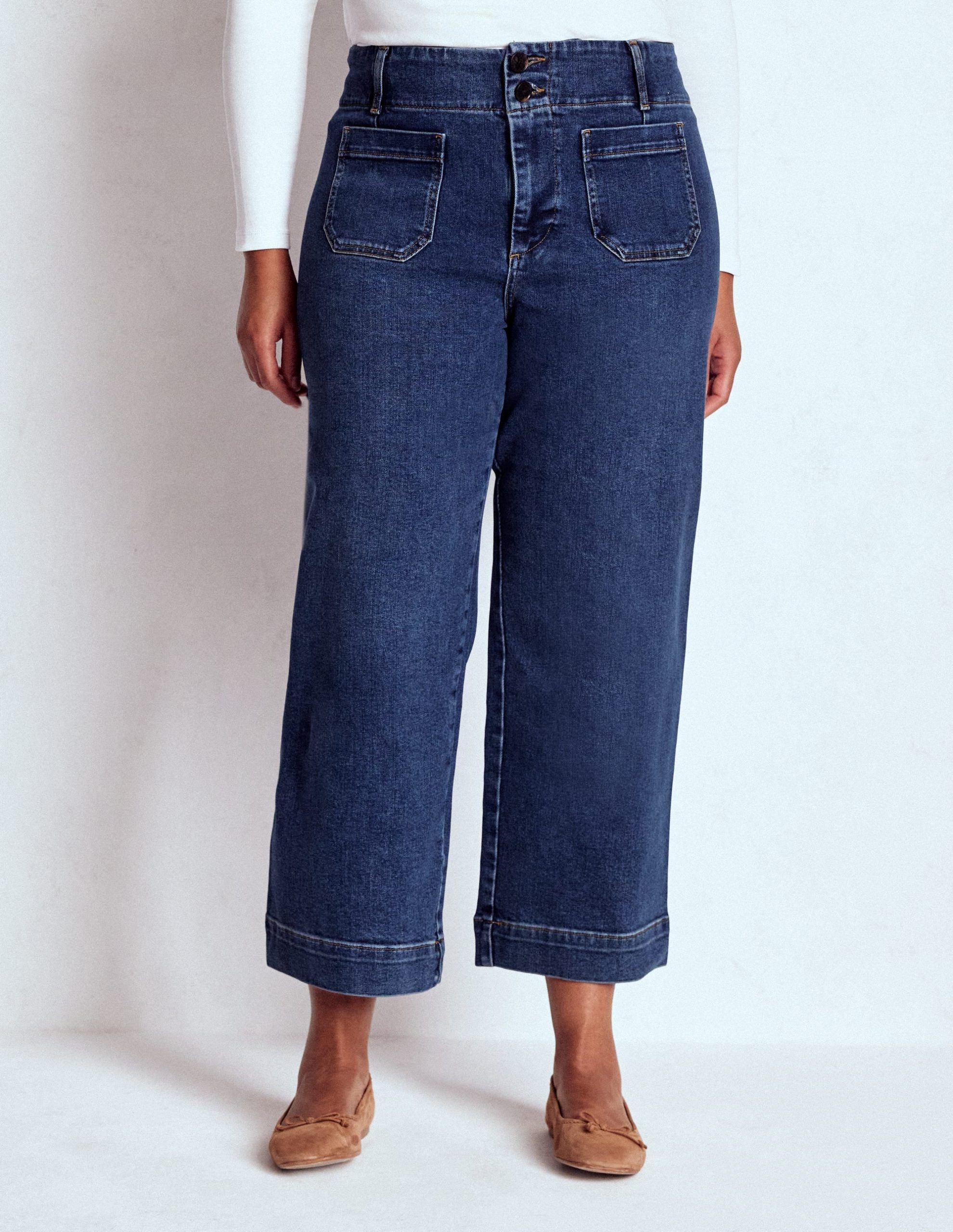 Patch Pocket Cropped Pants-Mid Vintage - Image 10