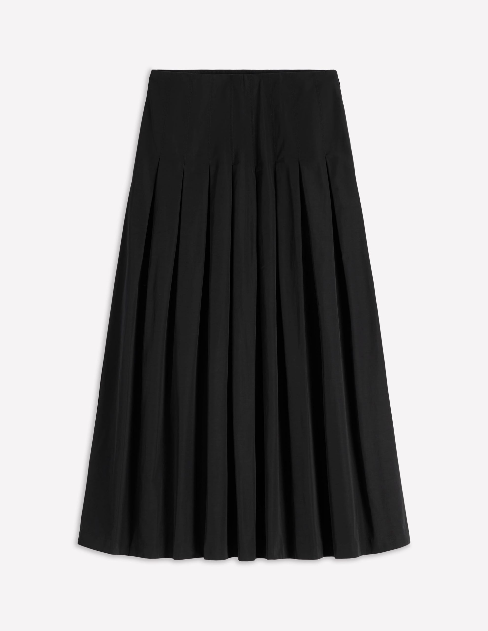 Valentina Taffeta Midi Skirt-Black - Image 7