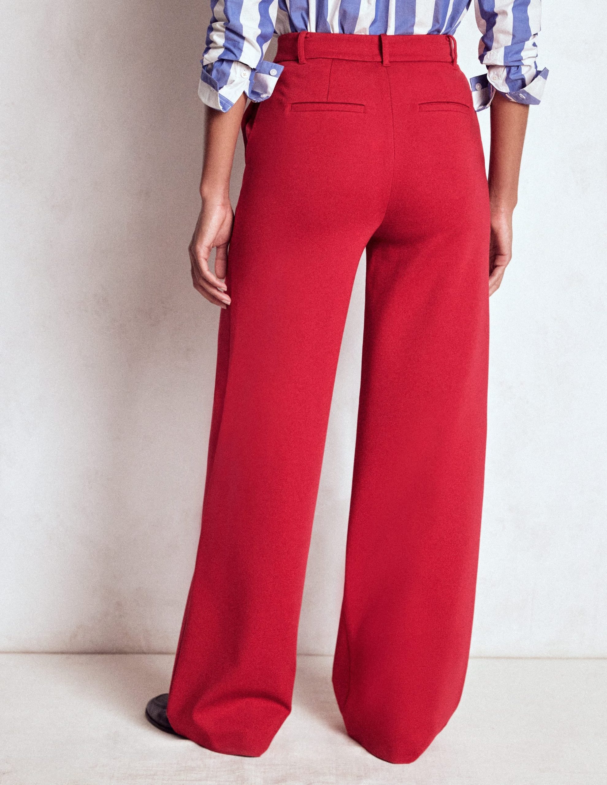 Belgravia Ponte Pants-Carmine Red - Image 3