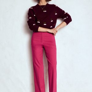 Canonbury 7/8 Pants-Bright Cherry