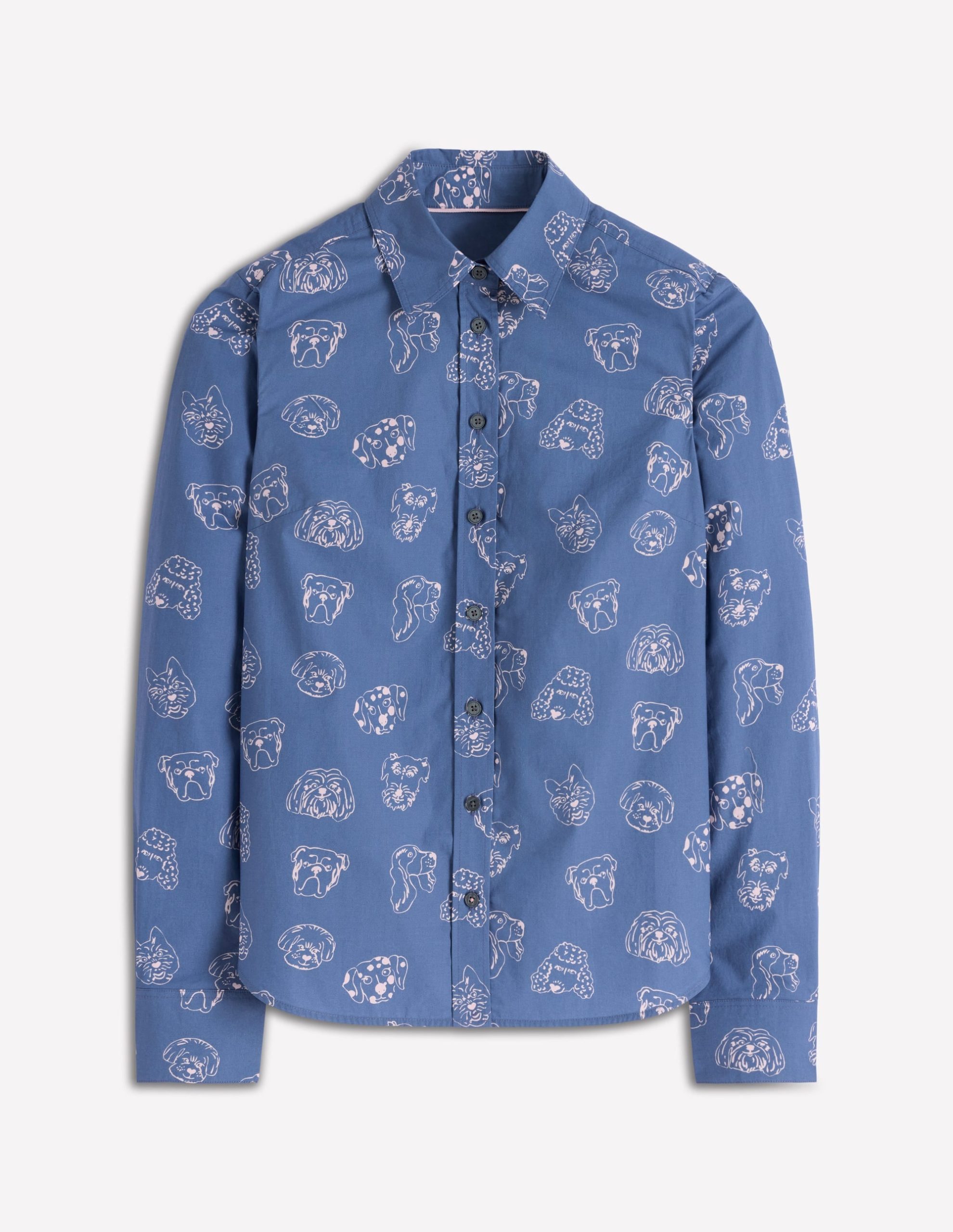 Sienna Cotton Shirt-Blue. Multi Dogs - Image 5