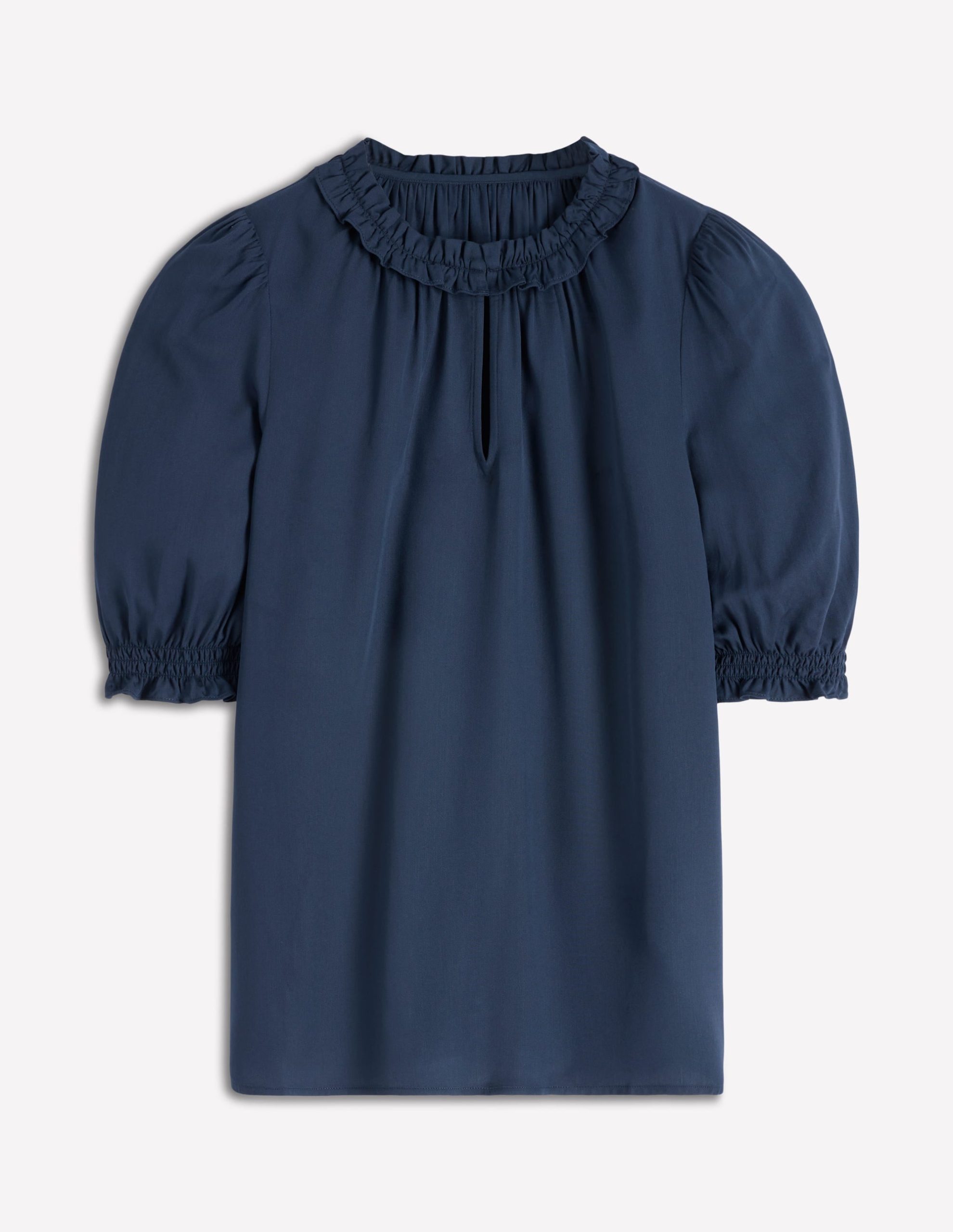 Ria Short Sleeve Top-Navy - Image 5