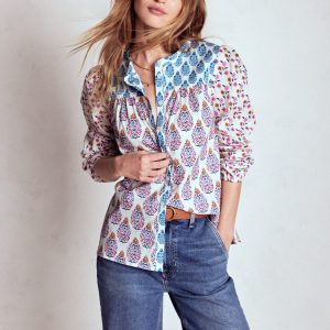Corrine Cotton Top-Multi. Wildflower Bouquet