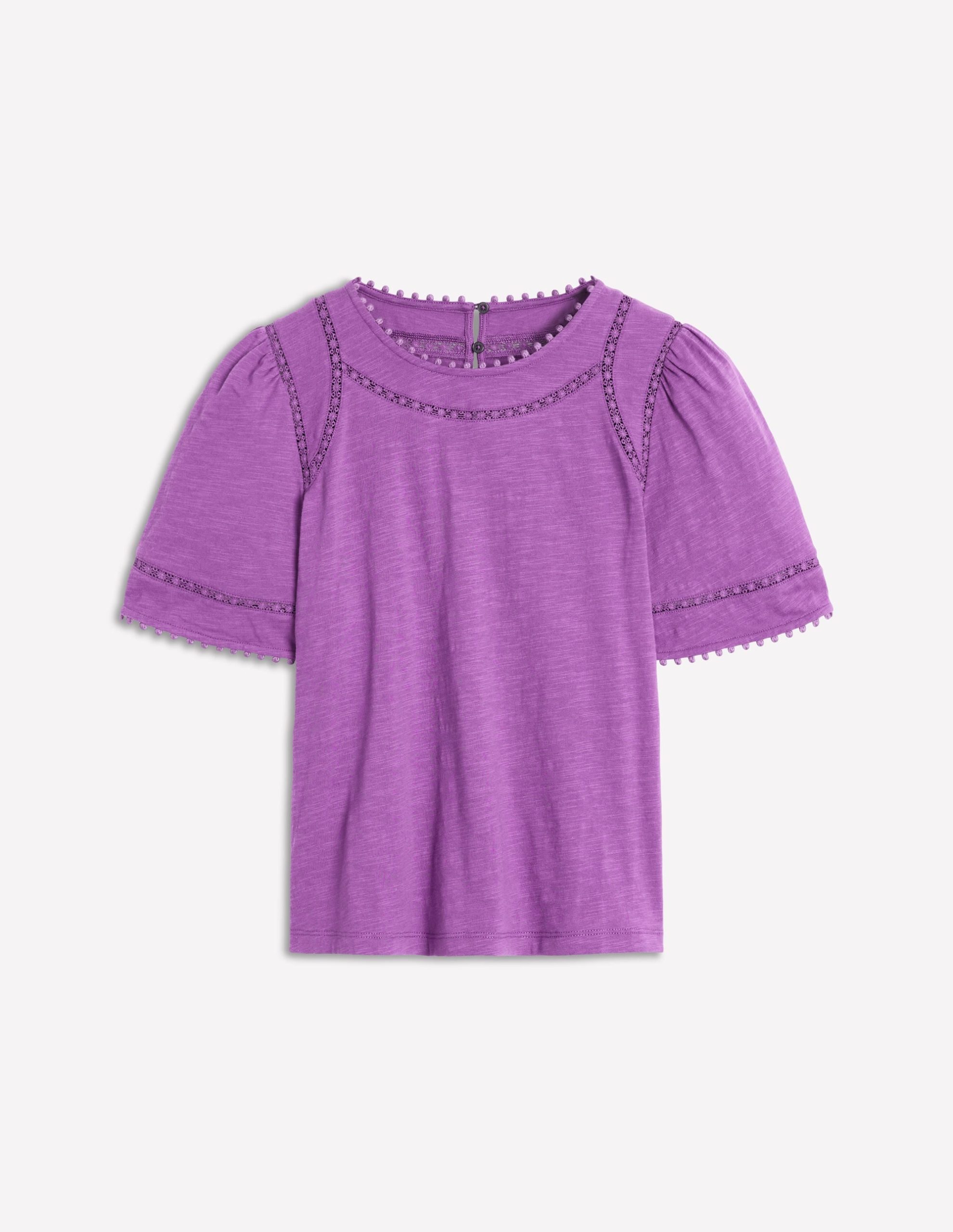 Mila Lace Trim Top-Amethyst Pruple - Image 4