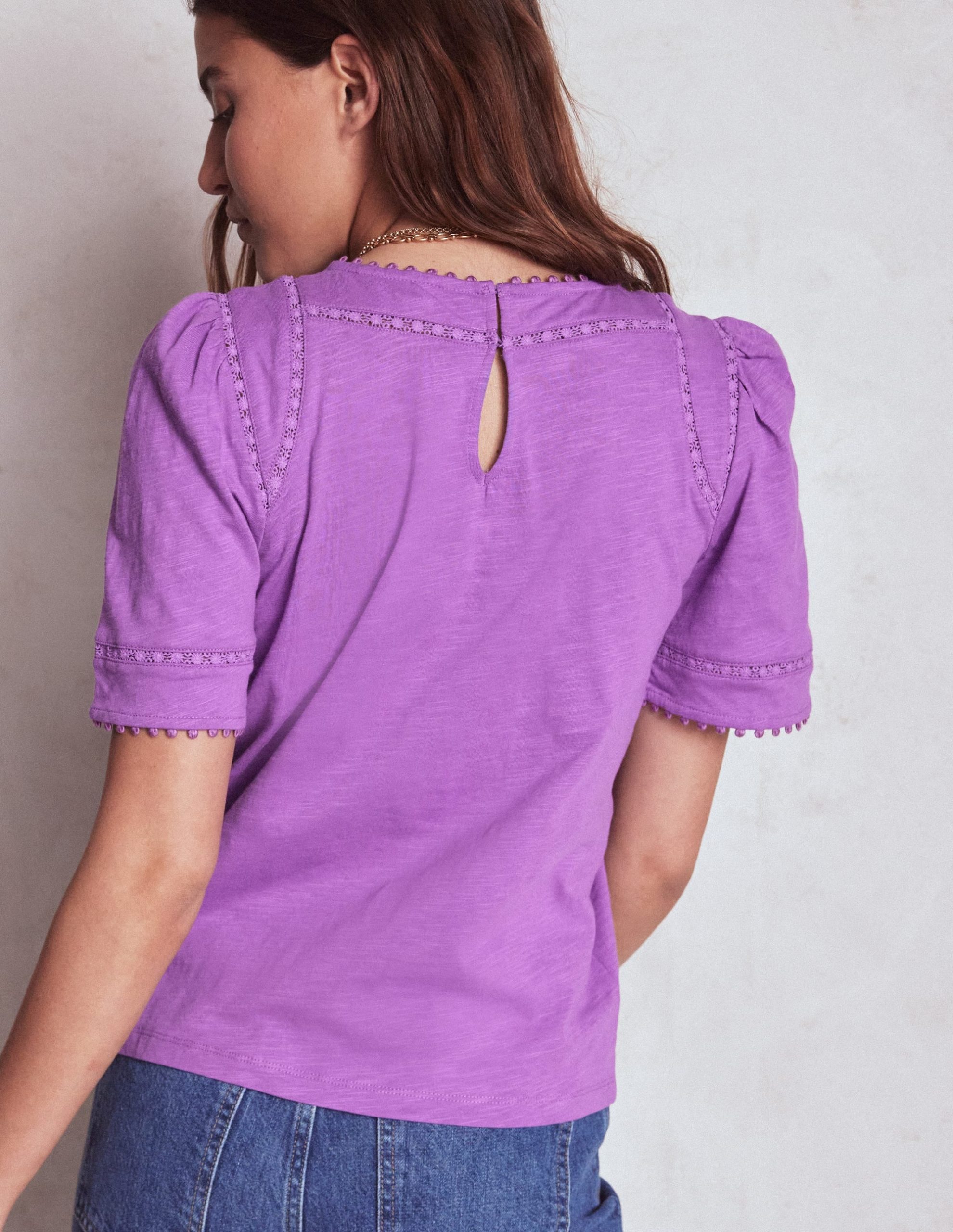 Mila Lace Trim Top-Amethyst Pruple - Image 3