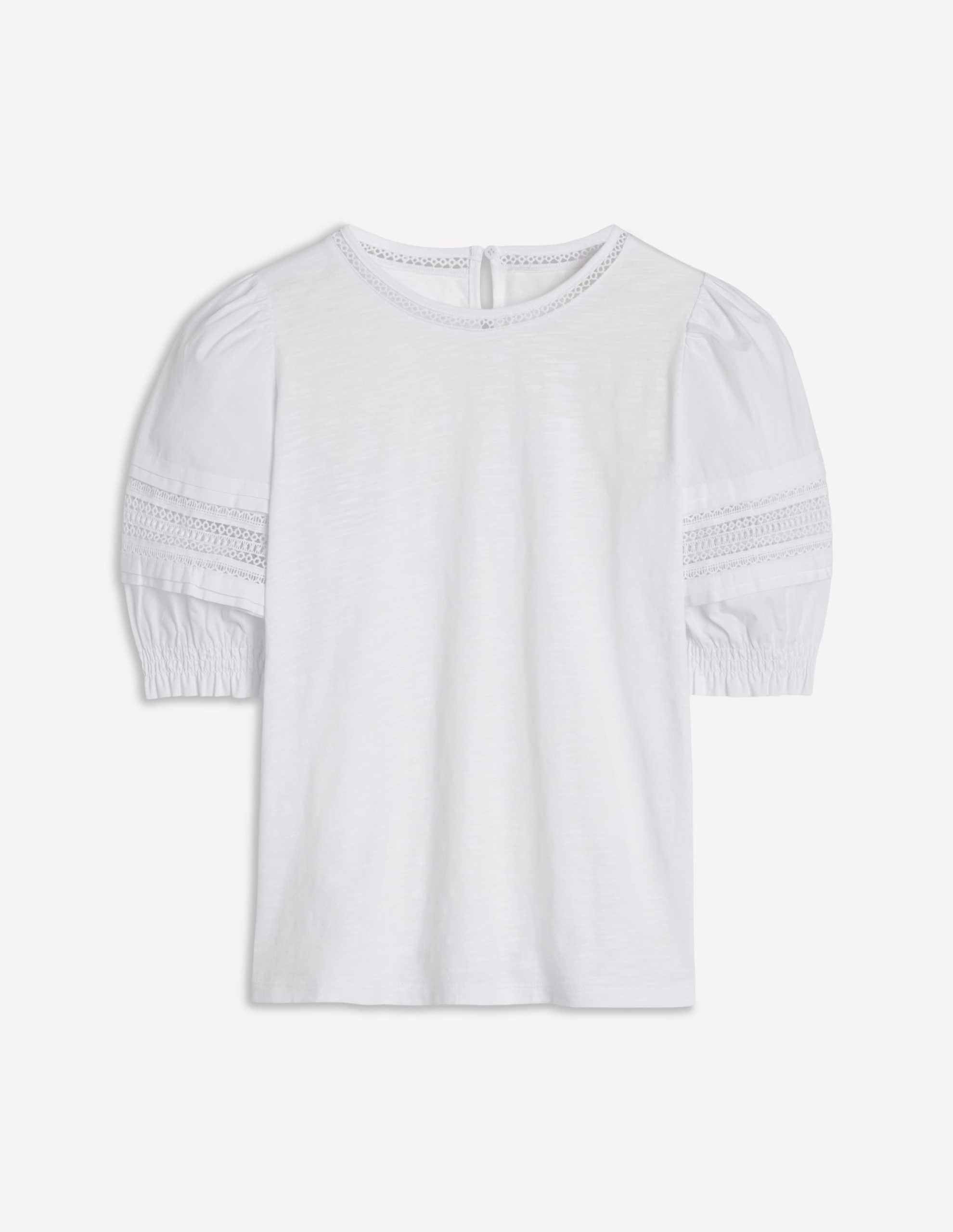 Lottie Puff Sleeve Top-White - Image 6