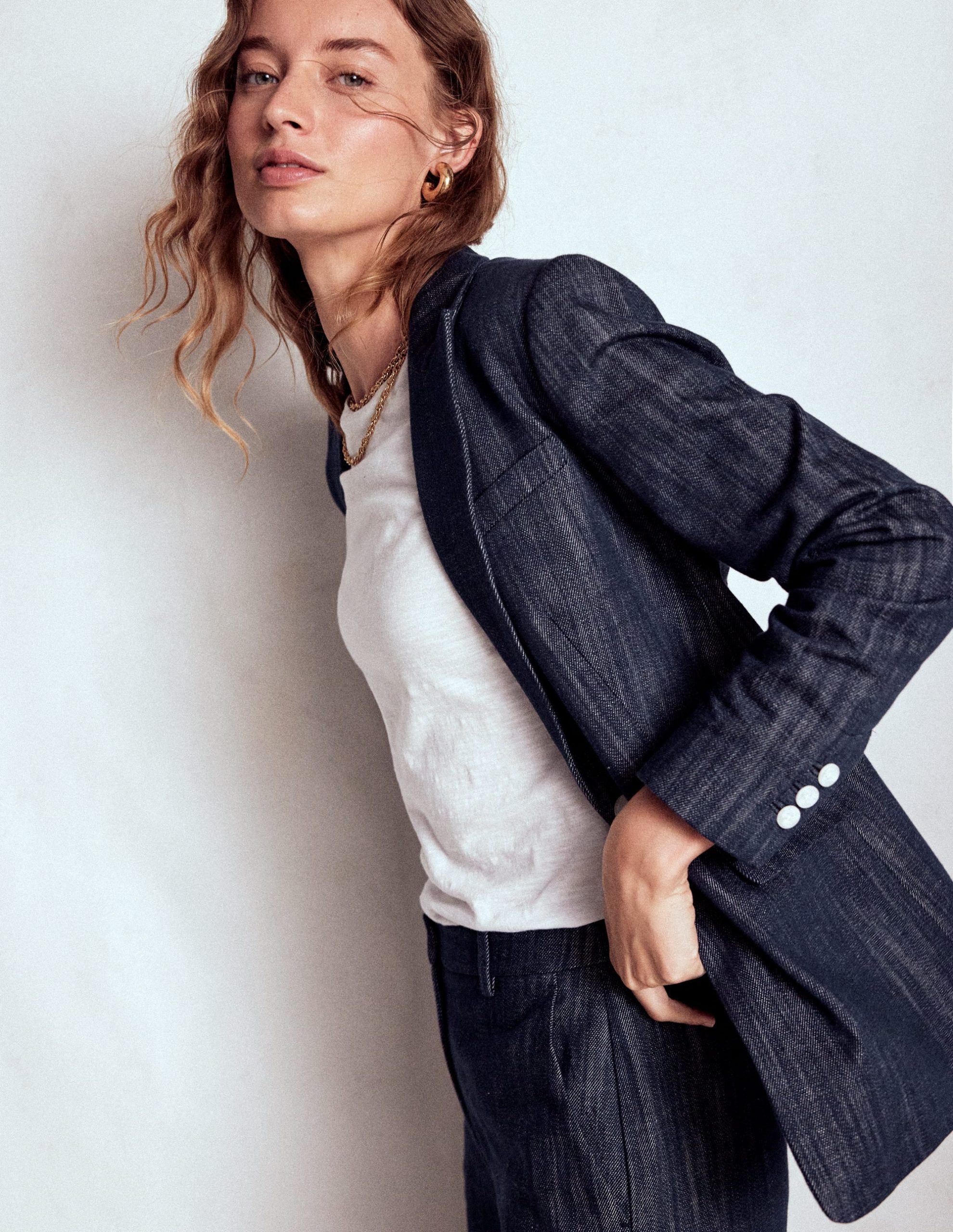 Woodbridge Twill Blazer-Navy. Indigo - Image 7