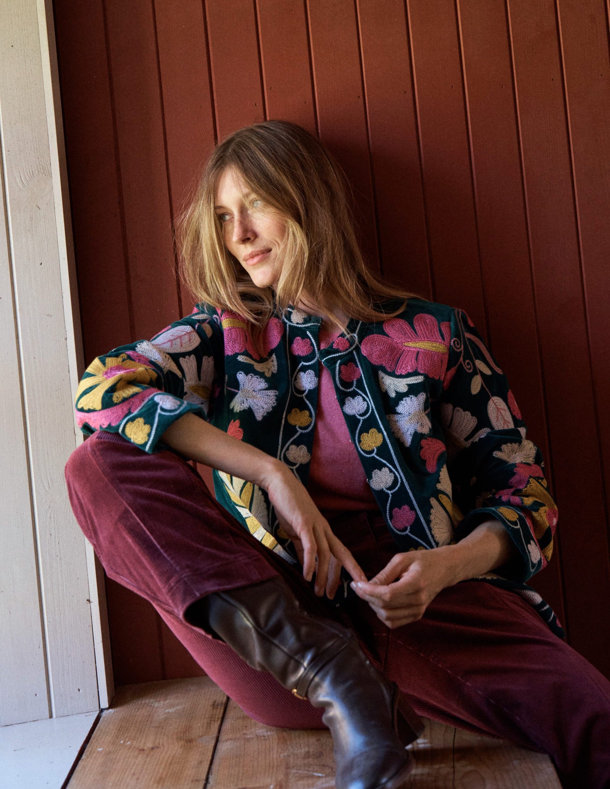 Embroidered Souvenir Jacket-Emerald Night Embroidery - Image 7