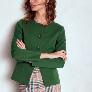 Hampstead Ponte Twill Blazer-Hunter Green