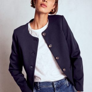 Hampstead Ponte Twill Blazer-Navy