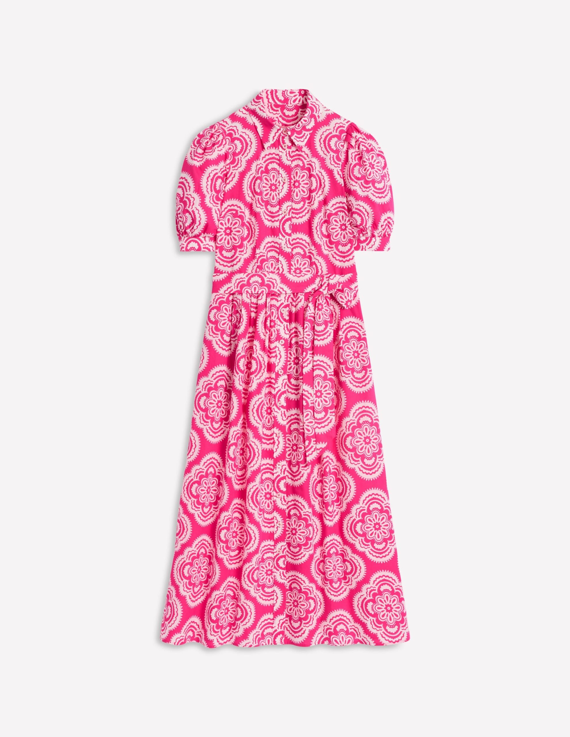 Alexa Maxi Shirt Dress-Pink Peony. Botanic Blush - Image 6