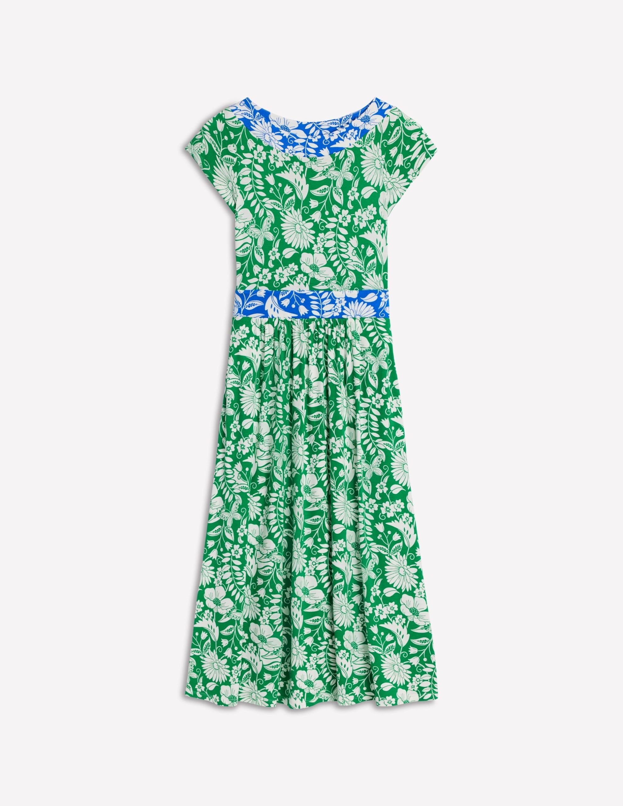 Melanie Jersey Midi Dress-Rich Emerald. Wildflower Trail - Image 5