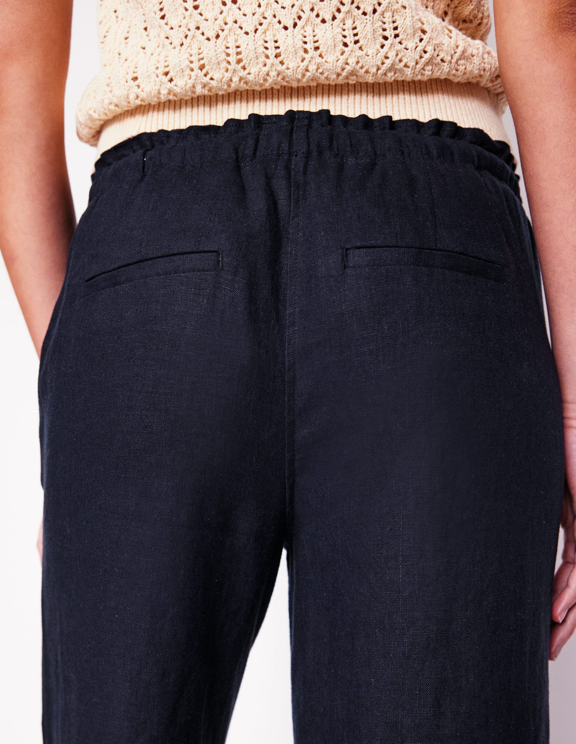 Islington Linen Pants-Navy - Image 2