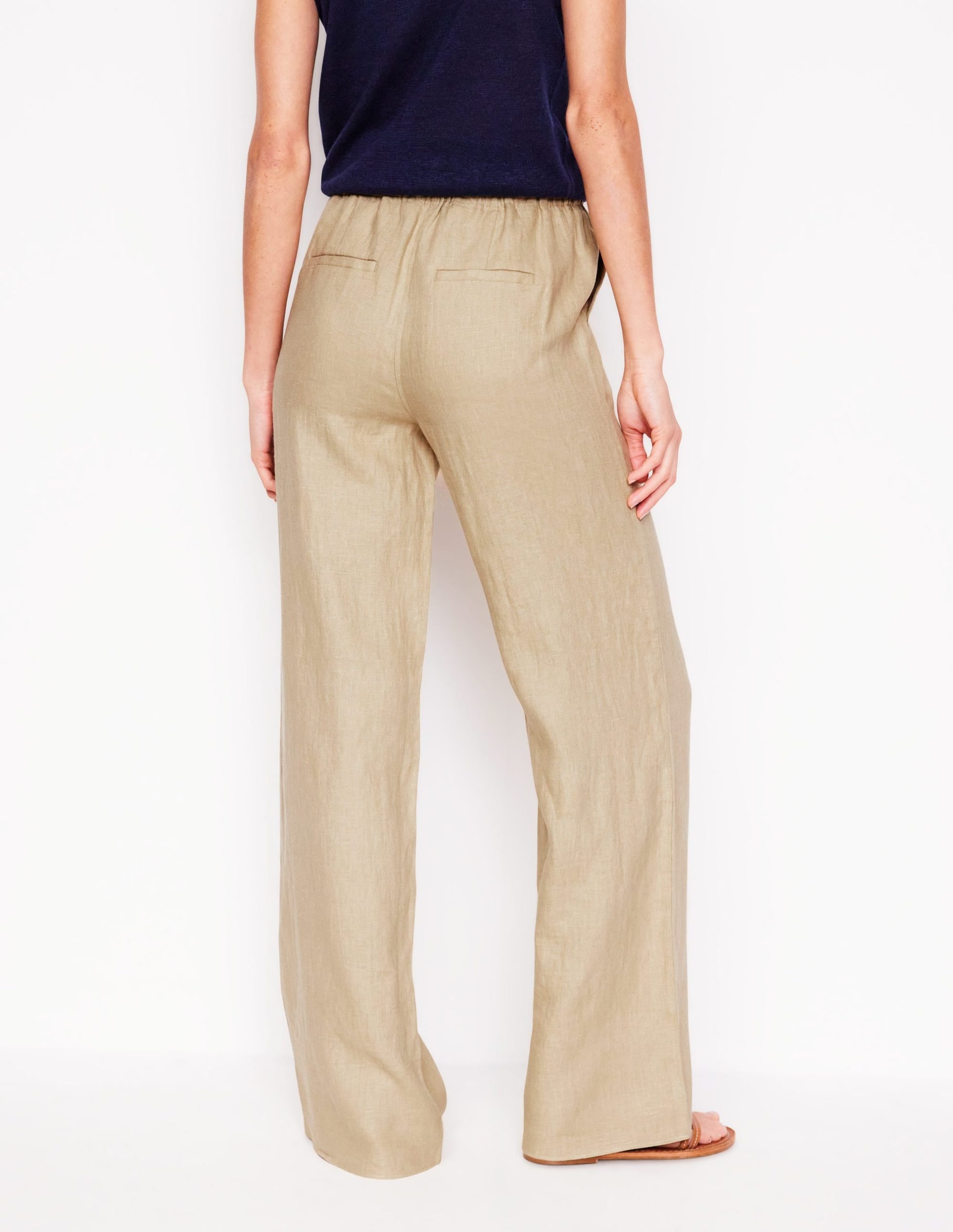 Islington Linen Pants-Oatmeal - Image 4