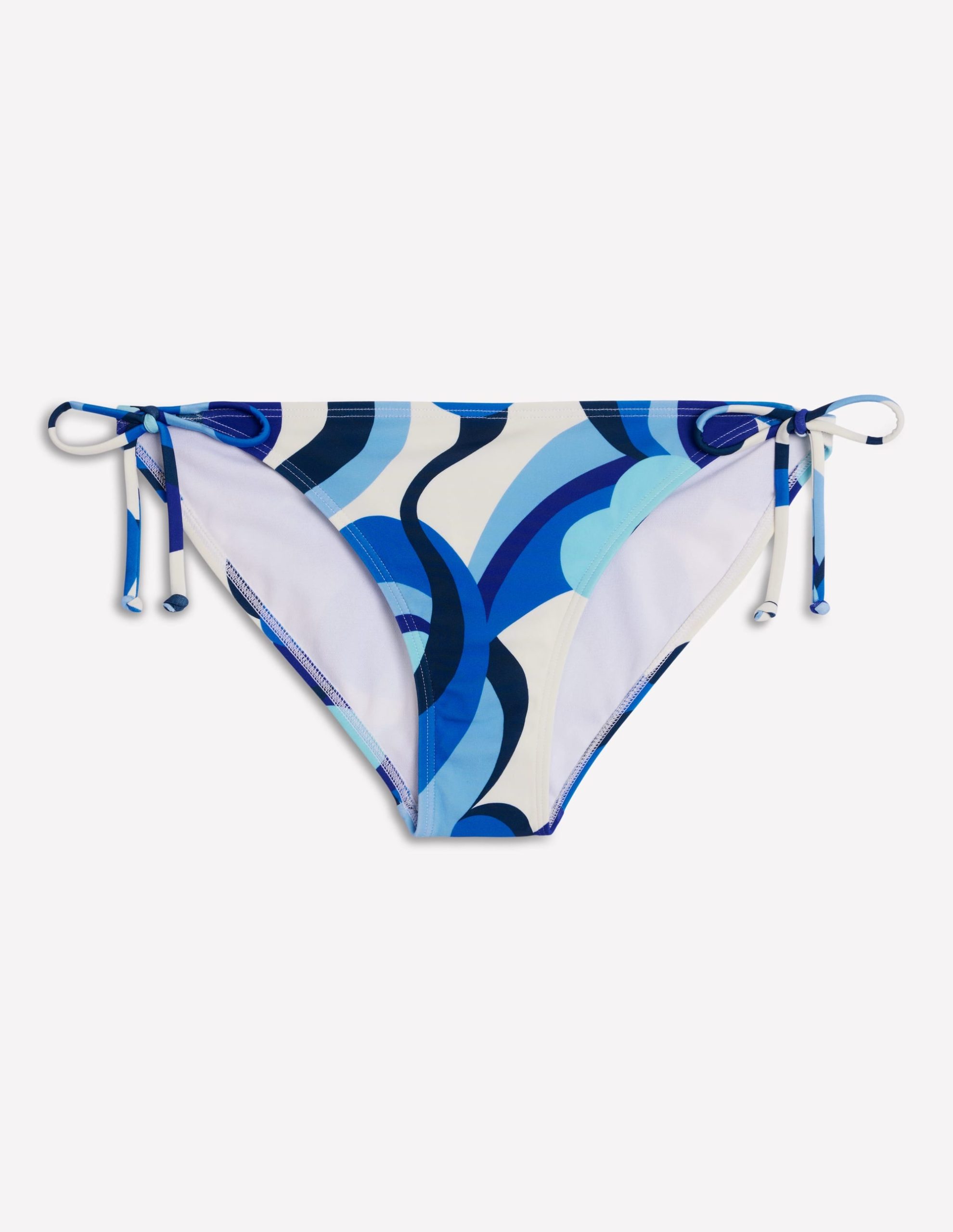 Symi String Bikini Bottoms-Blue. Abstract Swirl - Image 5