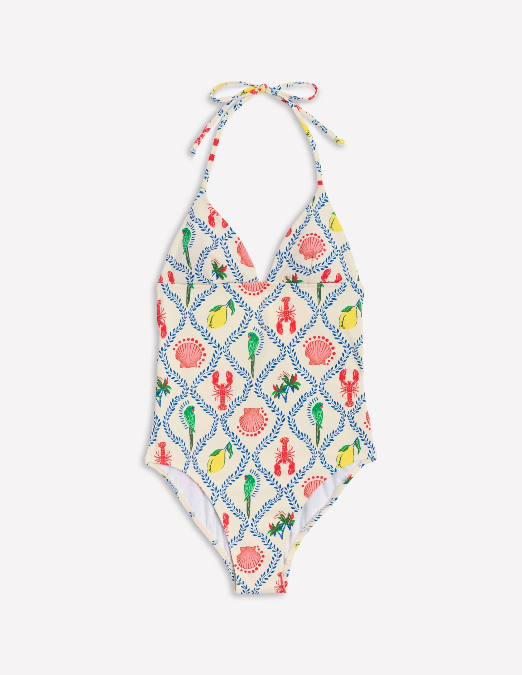 Symi String Swimsuit-Ivory. Tropical Bonanza Vine - Image 5