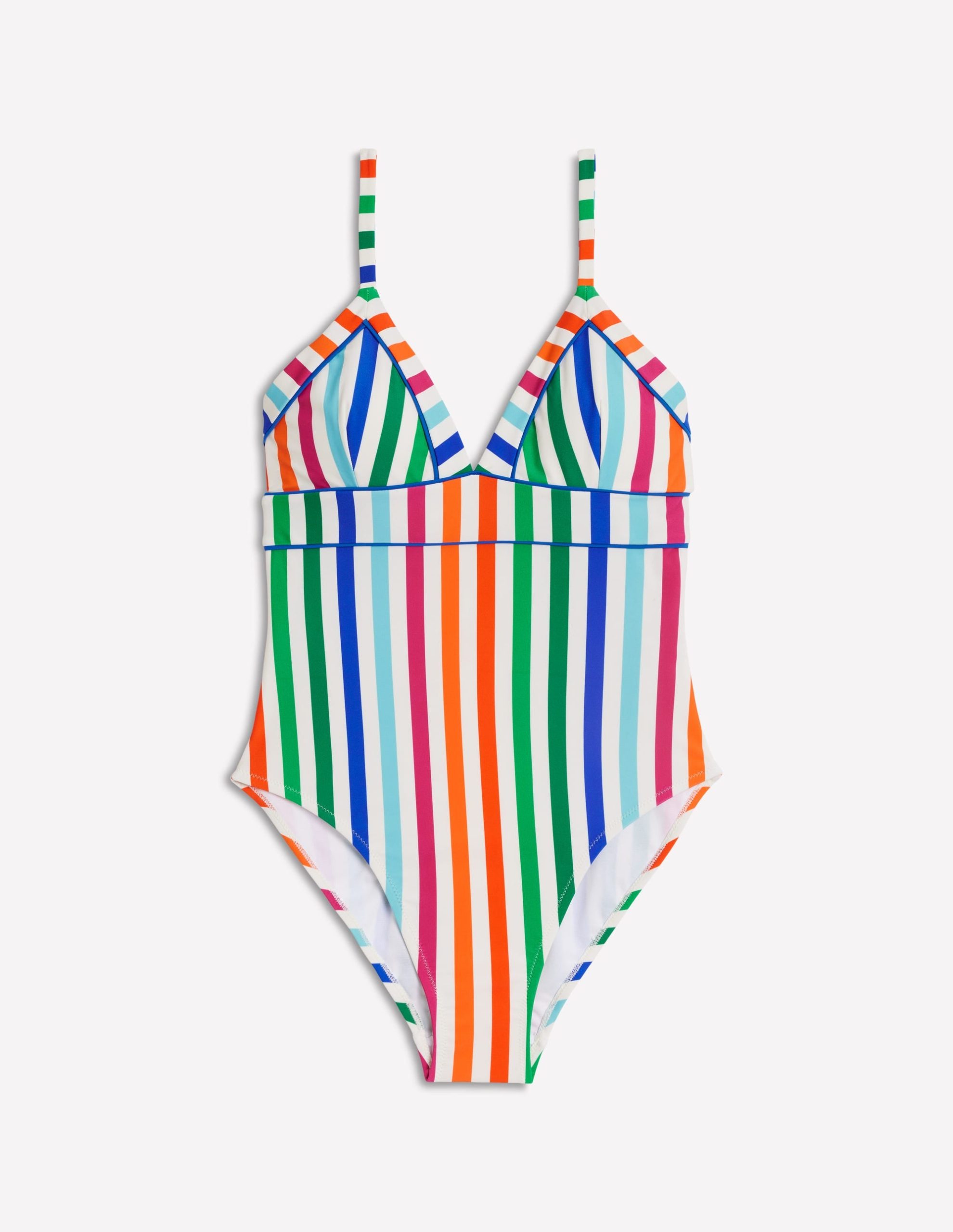 Kasos String V Neck Swimsuit-Multi Stripe - Image 5