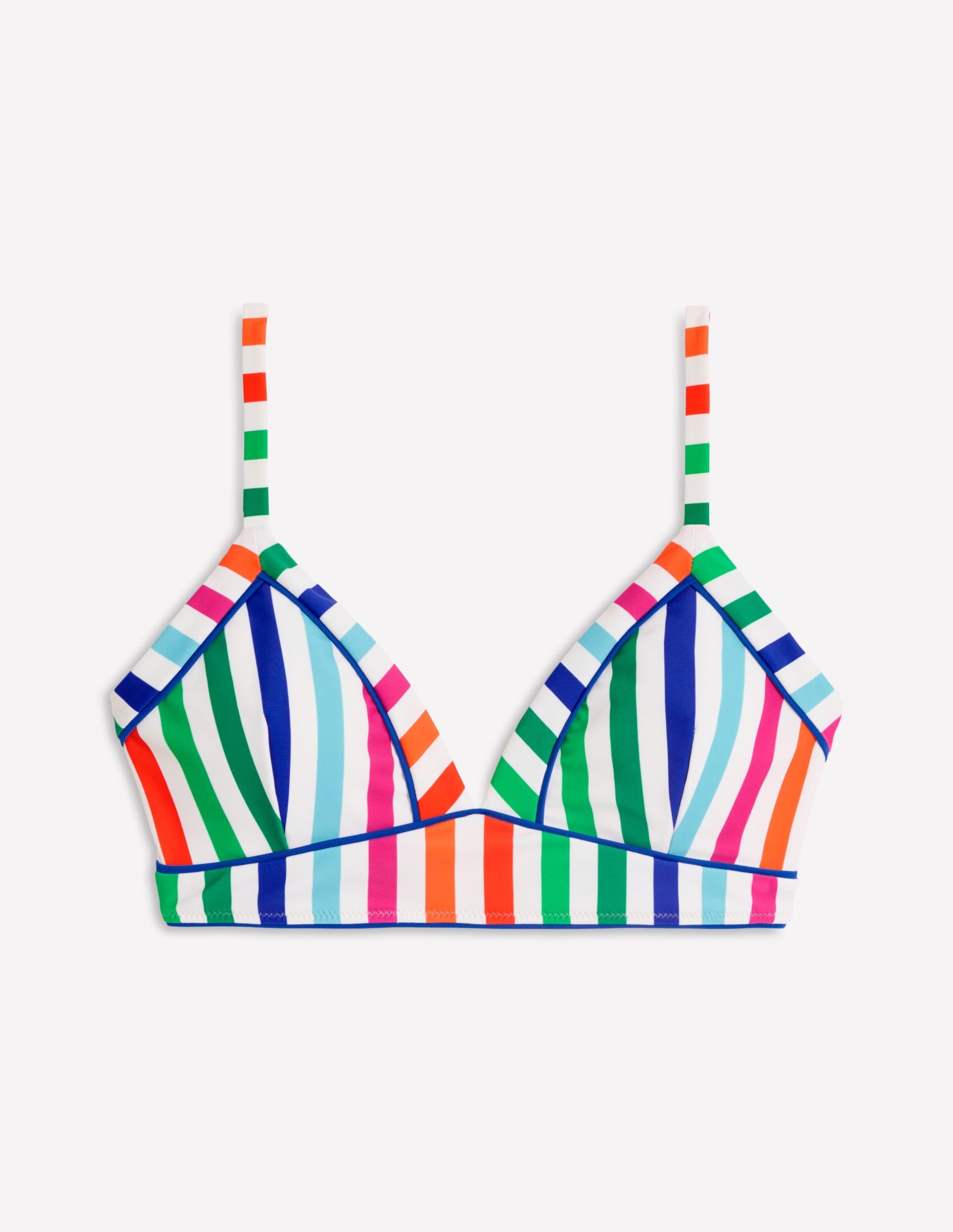 Kasos String V Neck Bikini Top-Multi Stripe - Image 5