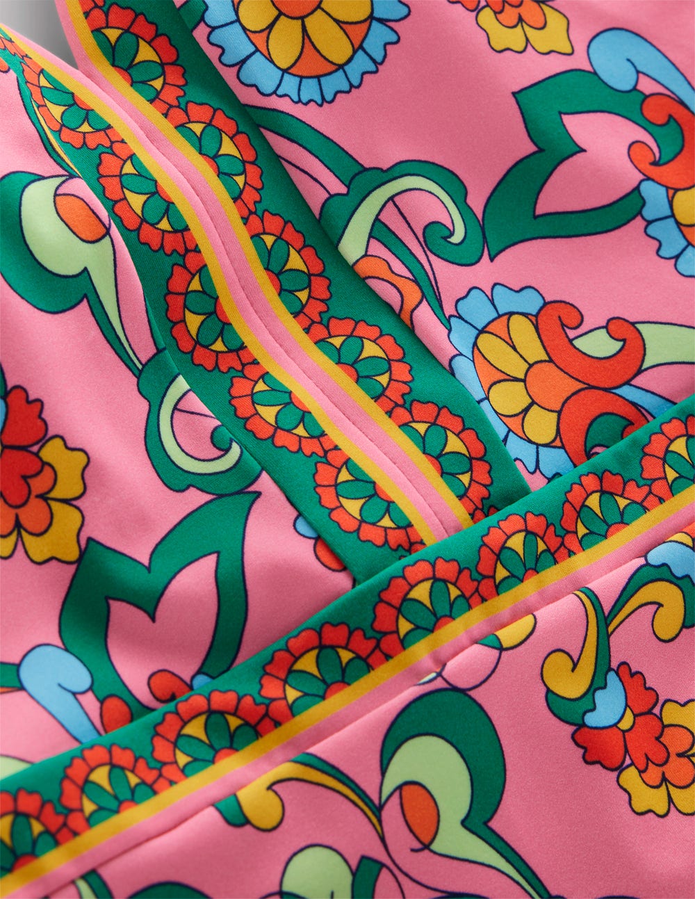 Ios V Panel Swimsuit-Pink Rose. Foliage Trail - Image 7