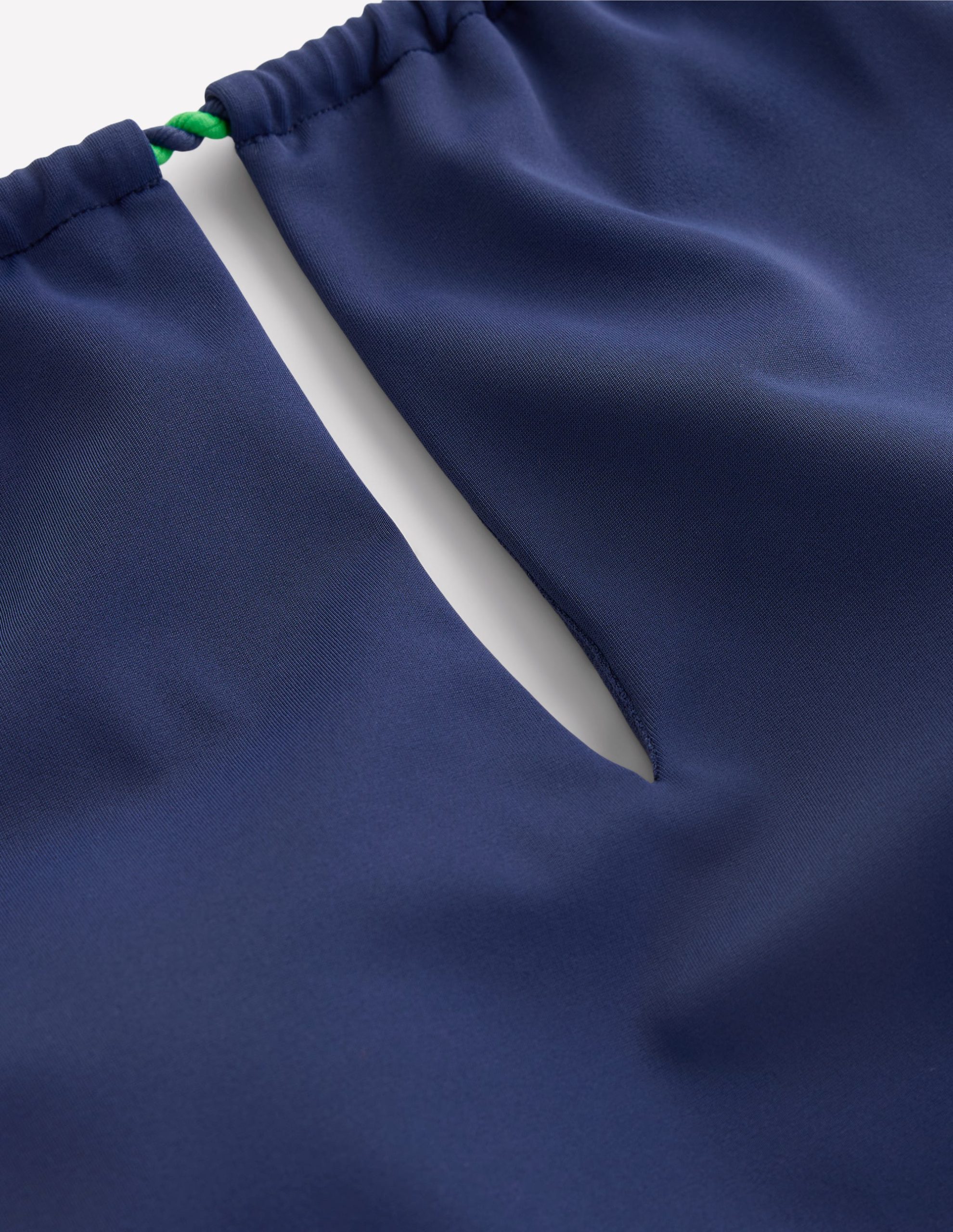 String High Neck Swimsuit-Navy - Image 7