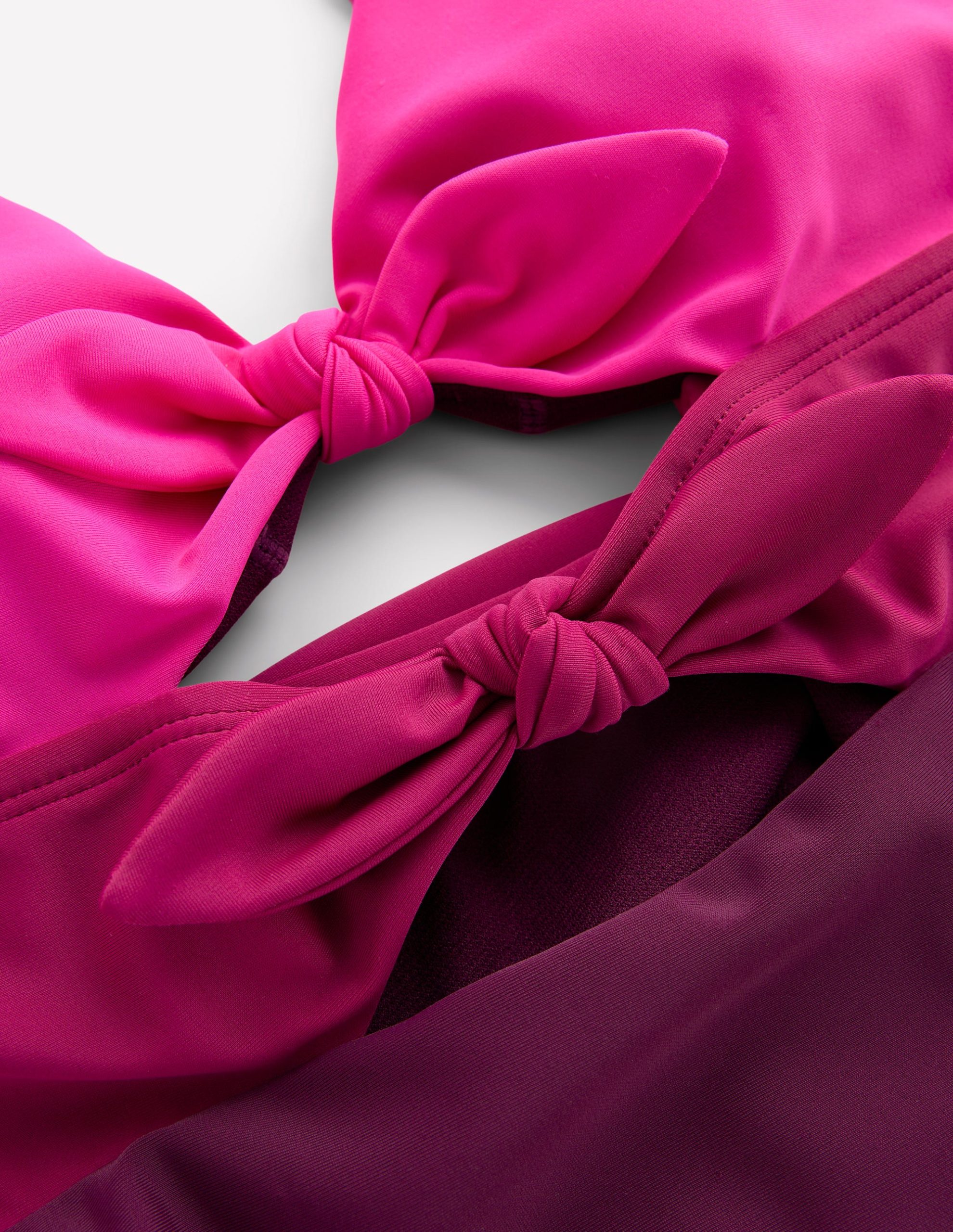 Tie Front Swimsuit-Chockeberry/ Pink - Image 6