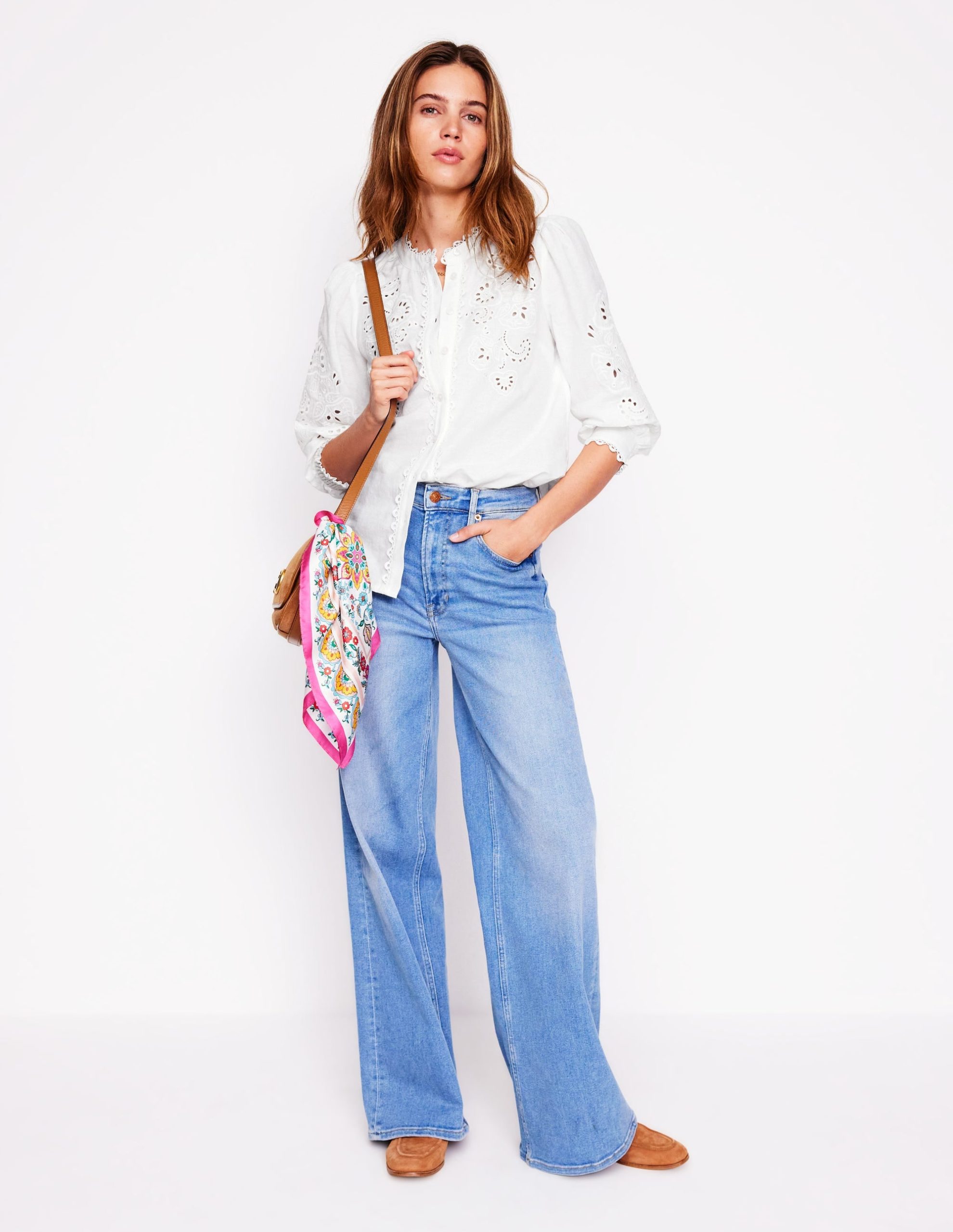 Alicia Cutwork Linen Top-White. Cutwork Embroidery - Image 6