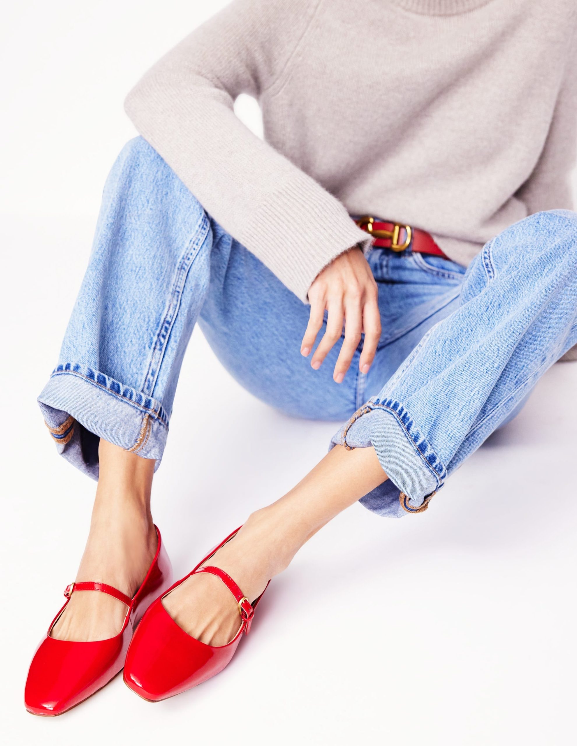 Penelope Mary Jane Flat-Post Box Red Patent - Image 2