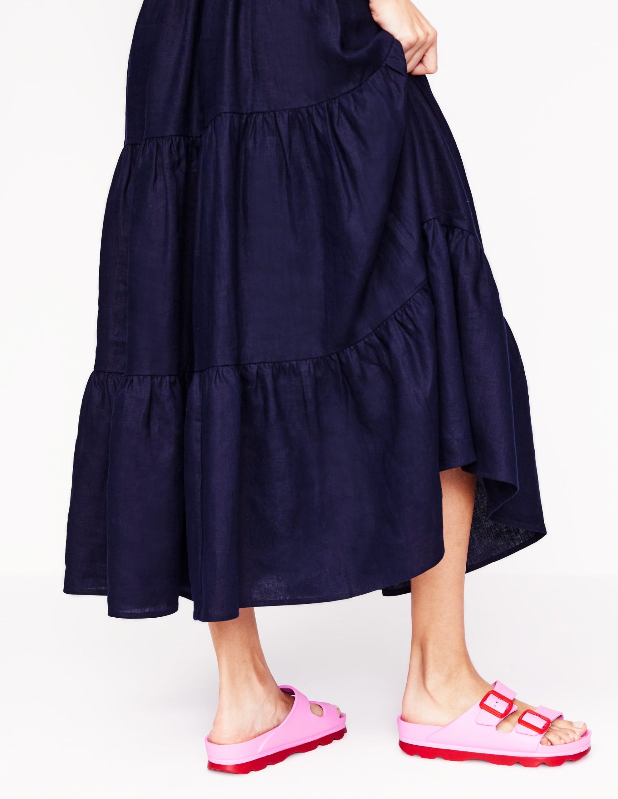 Lyla Double Buckle Sliders-Soft Pink - Image 2