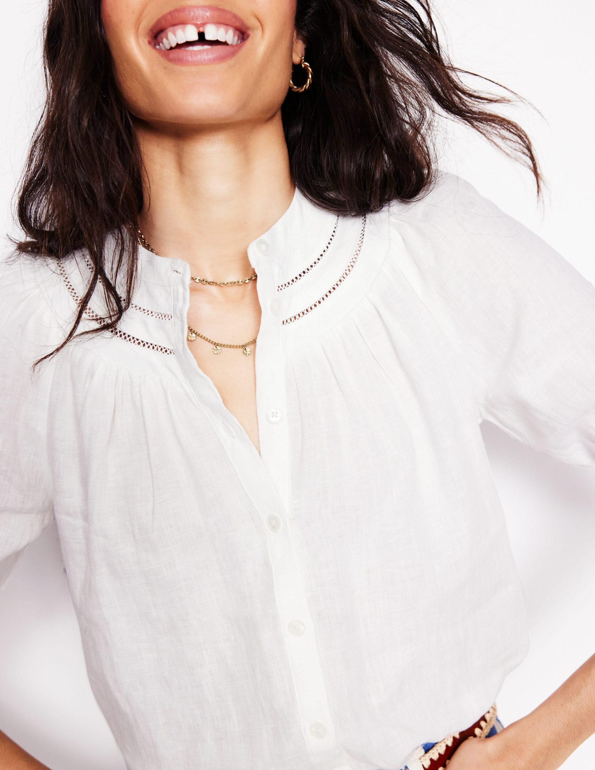 Hammered Disk Layered Necklace-Gold Colour - Image 2