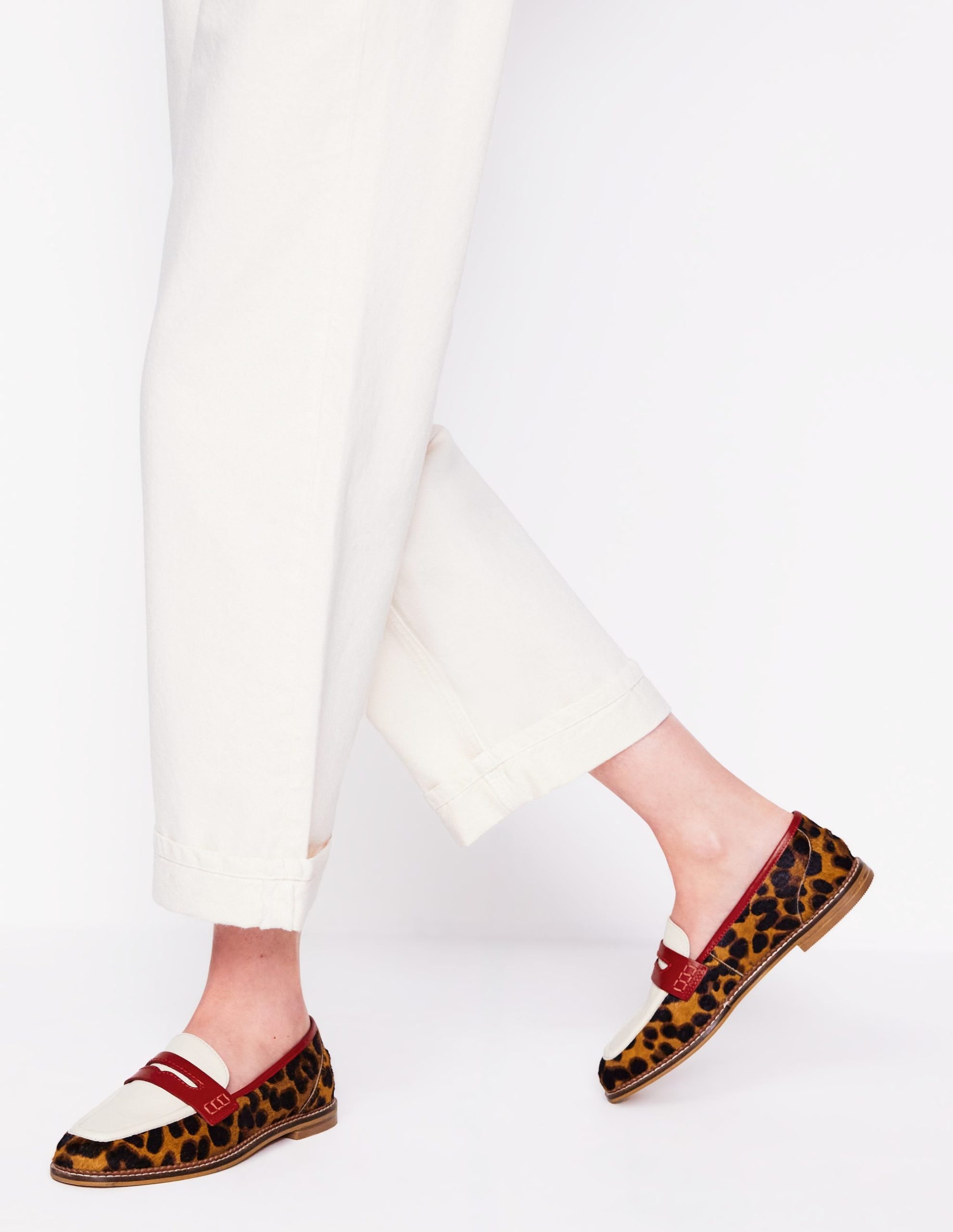 Nya Penny Loafers-Leopard Colourblock - Image 2