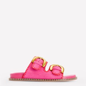 Alberta Footbed Sandals-Festival Pink/Post Box Red