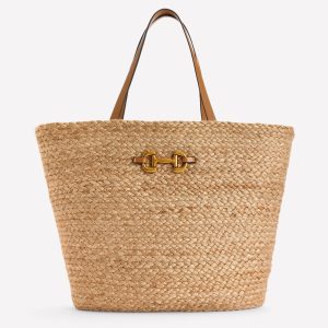 Woven Snaffle Tote-Neutral