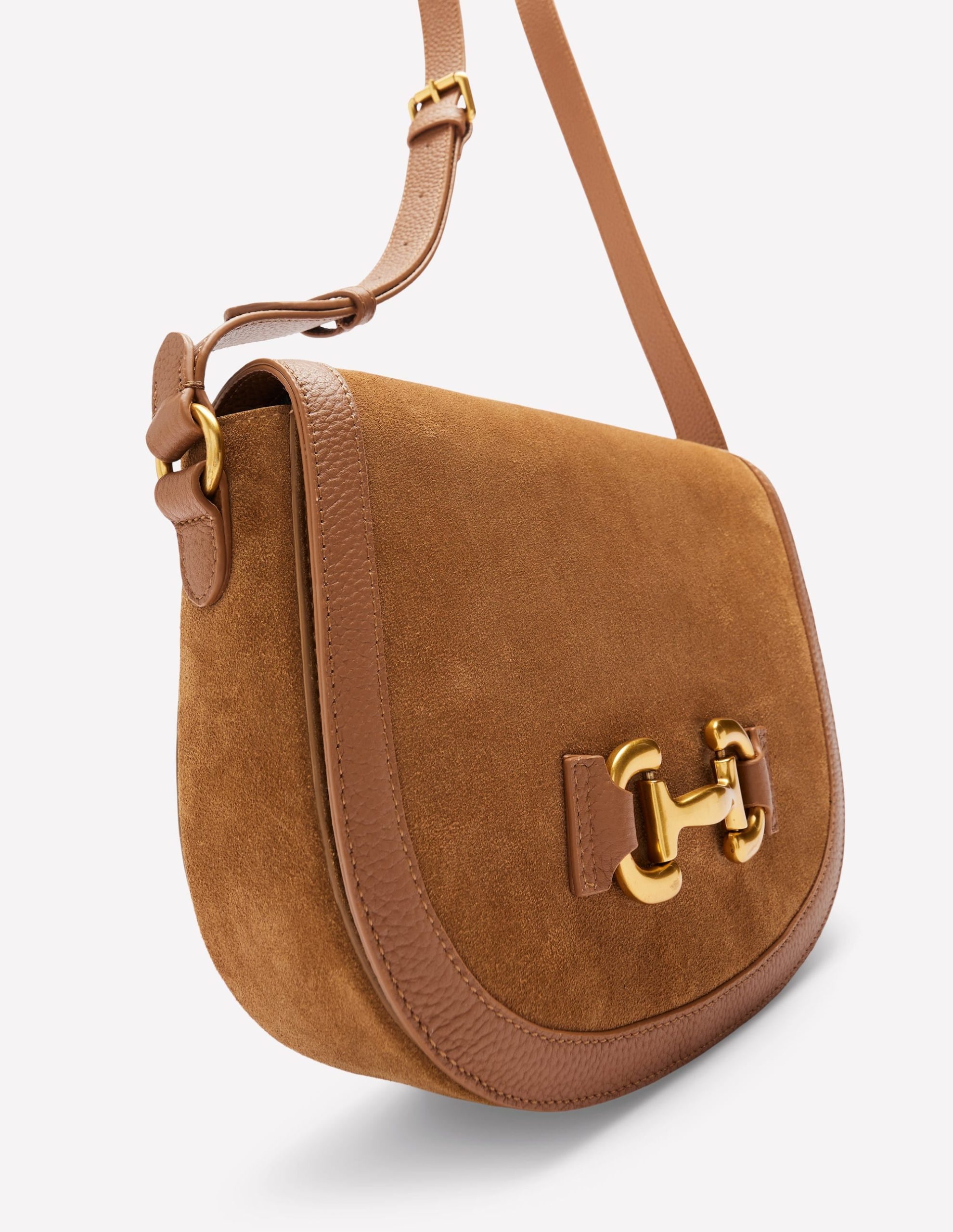 Iris Snaffle Leather Satchel-Tan - Image 5