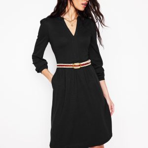 Naomi Relaxed Jersey Dress-Black