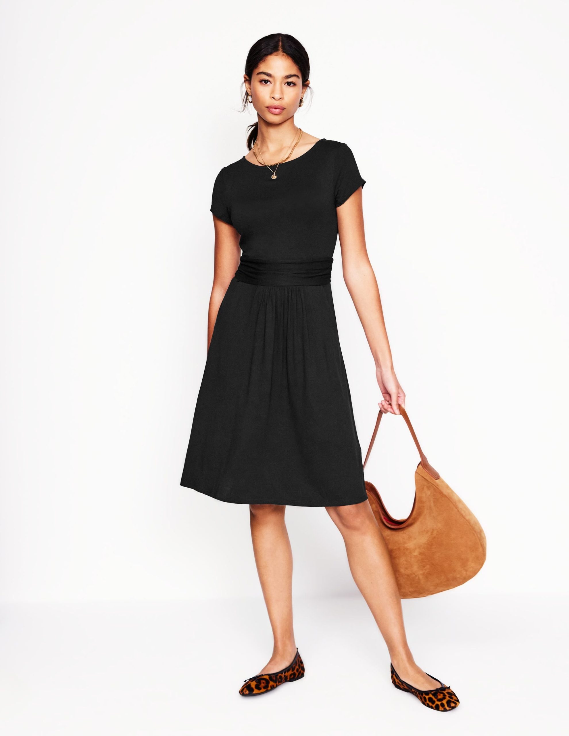 Amelie Jersey Dress-Black - Image 4