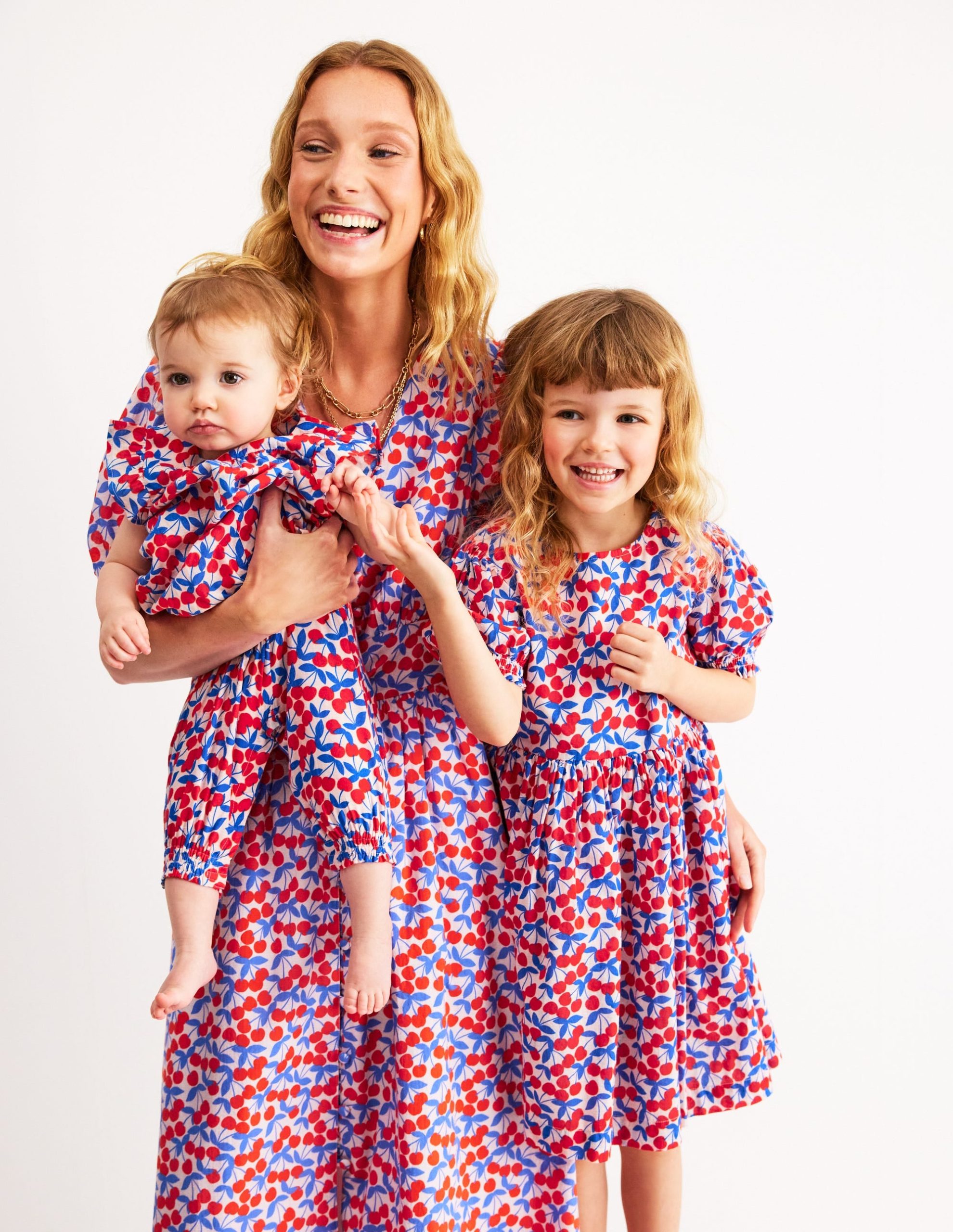 Lillian Cotton Midi Dress-Chalk Pink. Cherry Cascade - Image 6