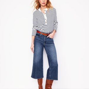 High Rise Wide Crop Jeans-Mid Vintage
