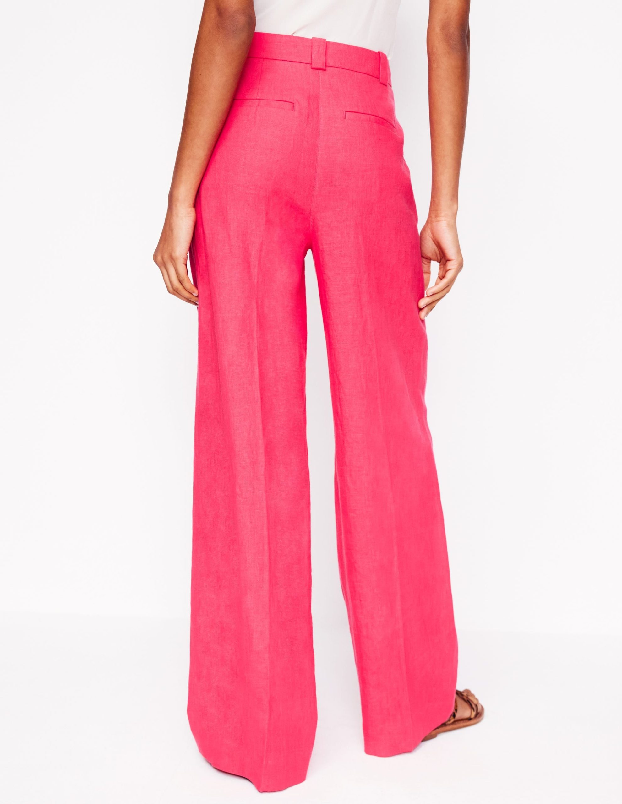 Westbourne Linen Pants-Camelia Pink - Image 3