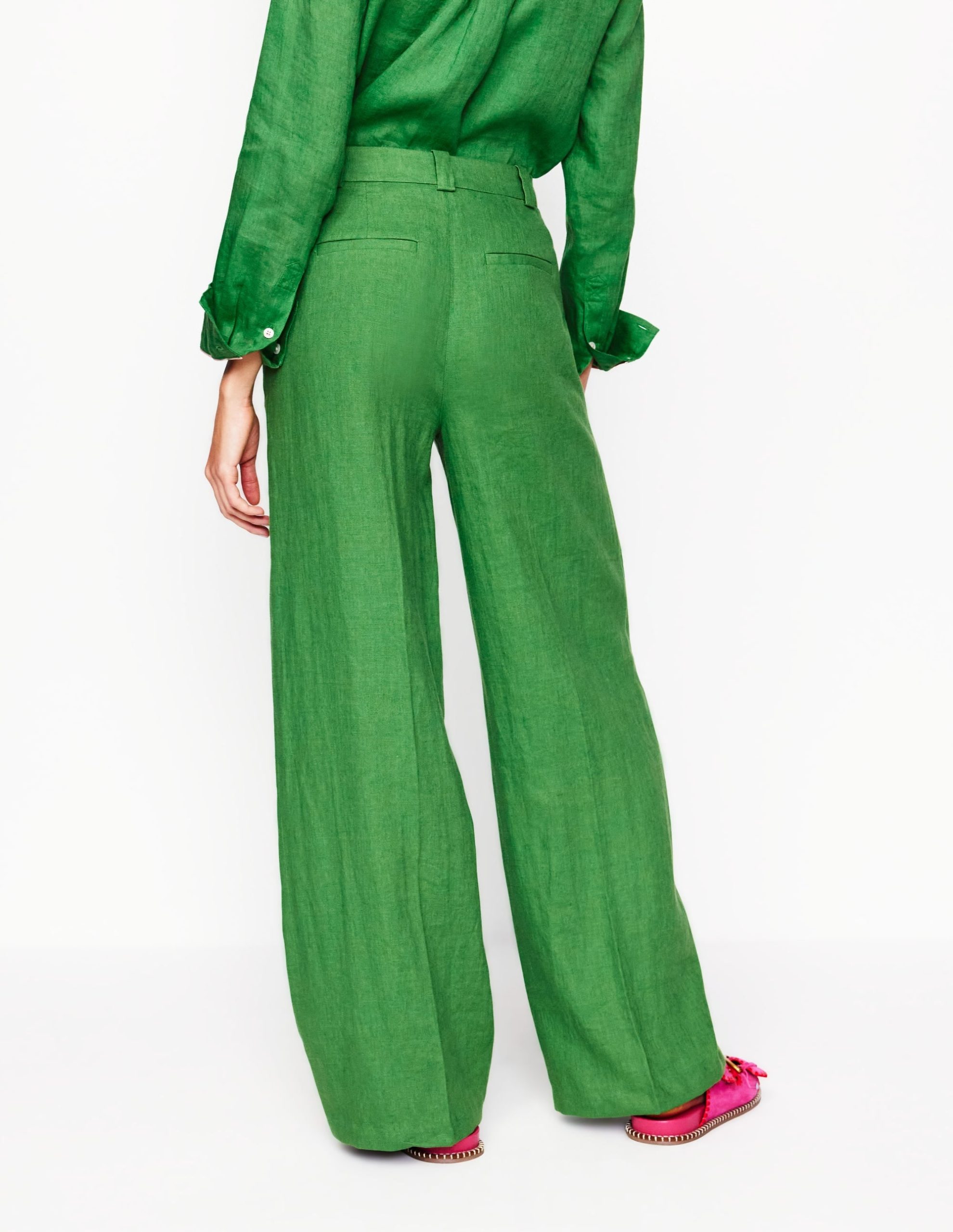 Westbourne Linen Pants-Paradise Green - Image 2