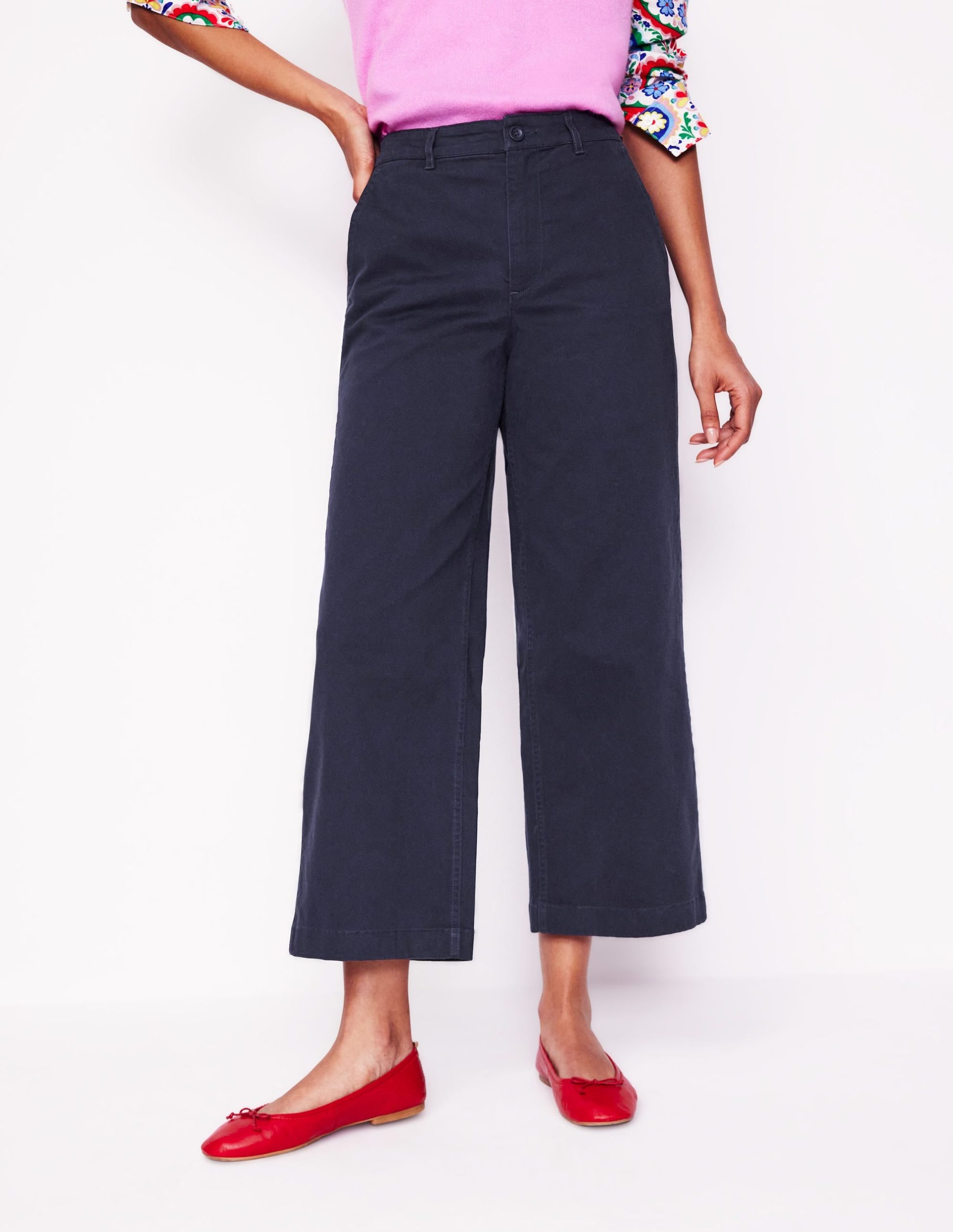 Barnsbury Crop Chino Pants-Navy - Image 4
