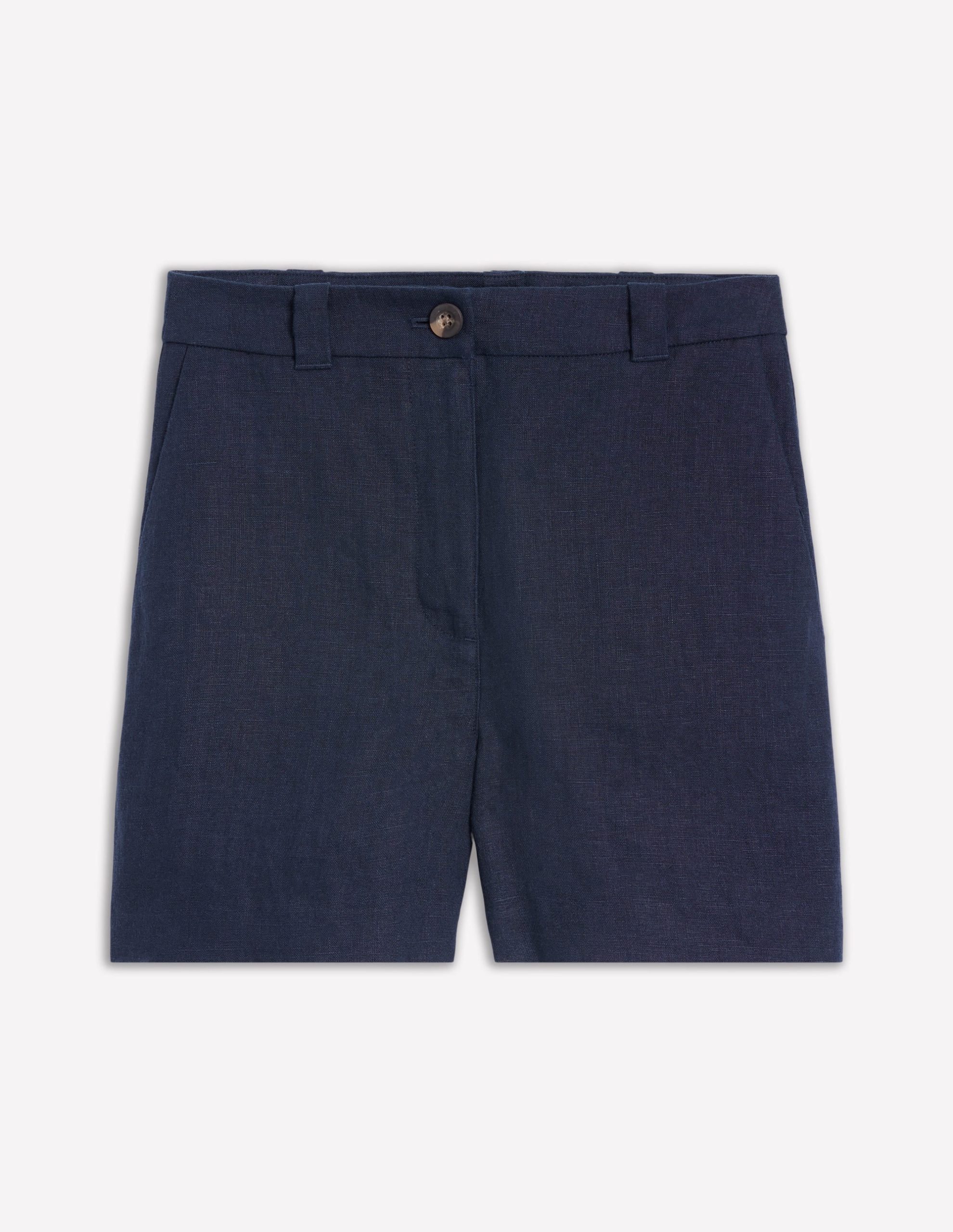 Westbourne Linen Shorts-Navy - Image 6