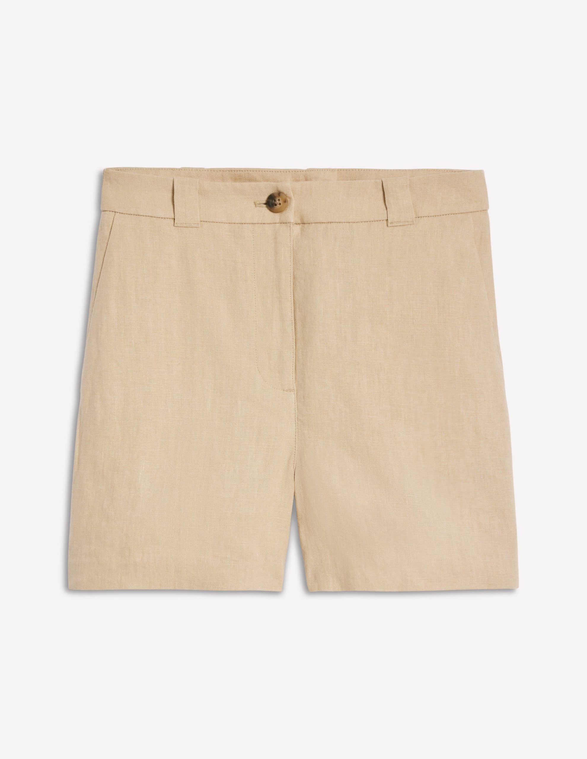 Westbourne Linen Shorts-Oatmeal - Image 5