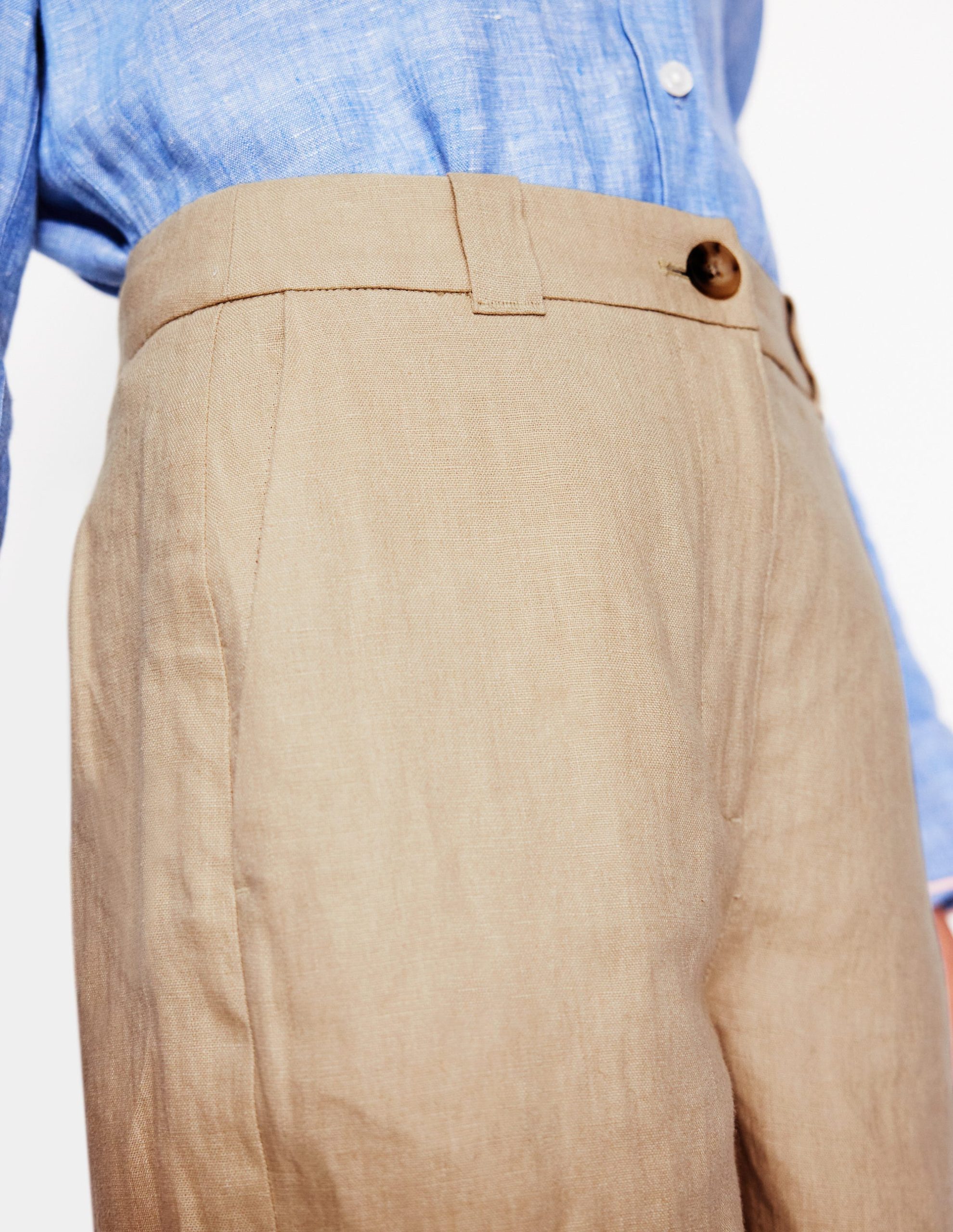 Westbourne Linen Shorts-Oatmeal - Image 4