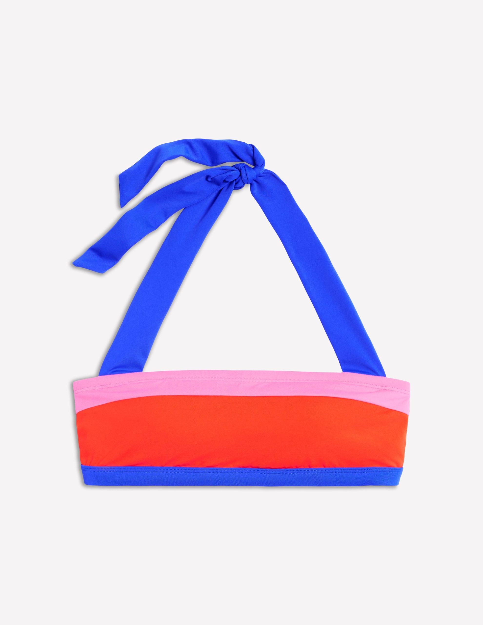 Santorini Bikini Top-Fire Red Colourblock - Image 5