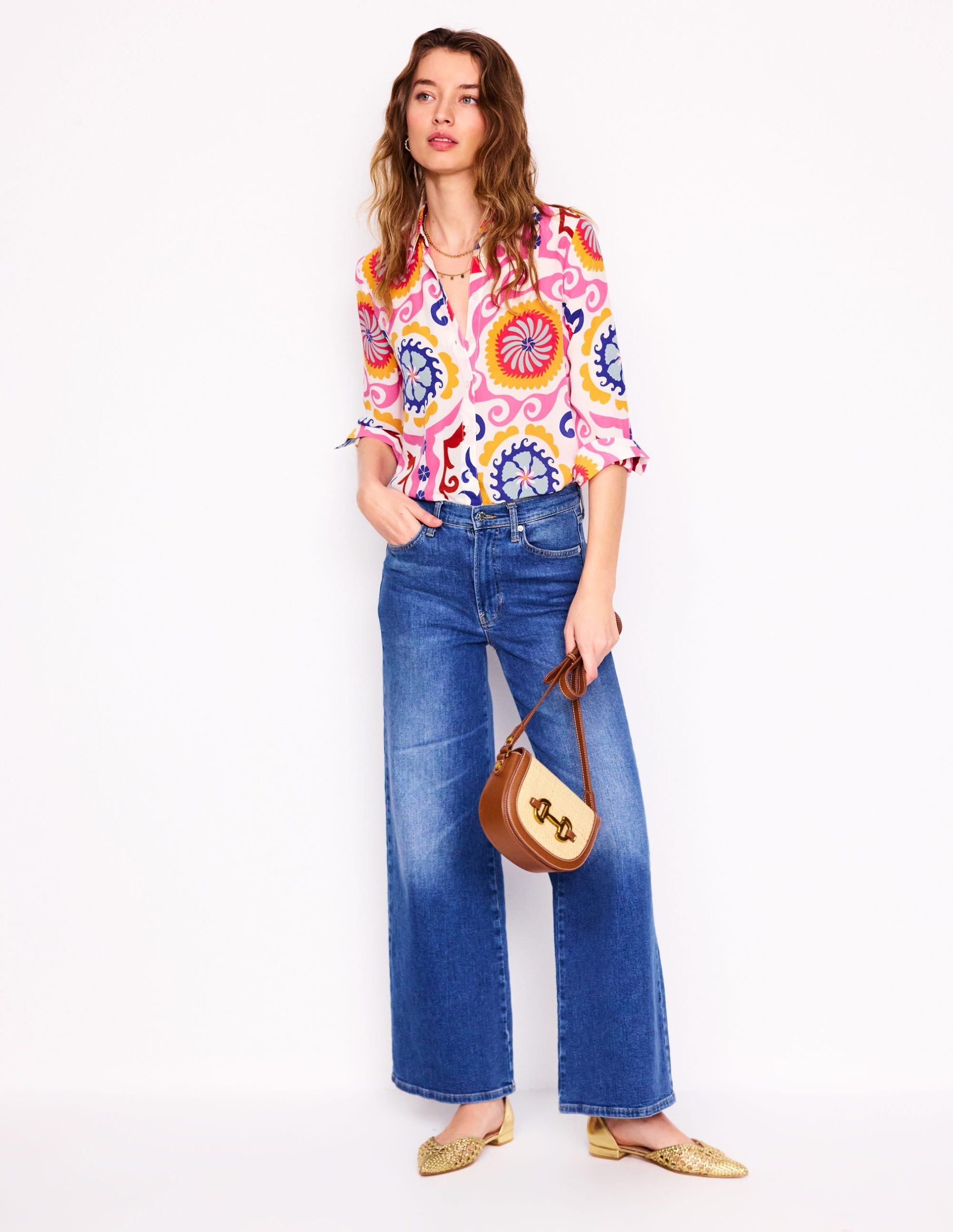 Sienna Silk Shirt-Multi. Ornamental Wave - Image 4