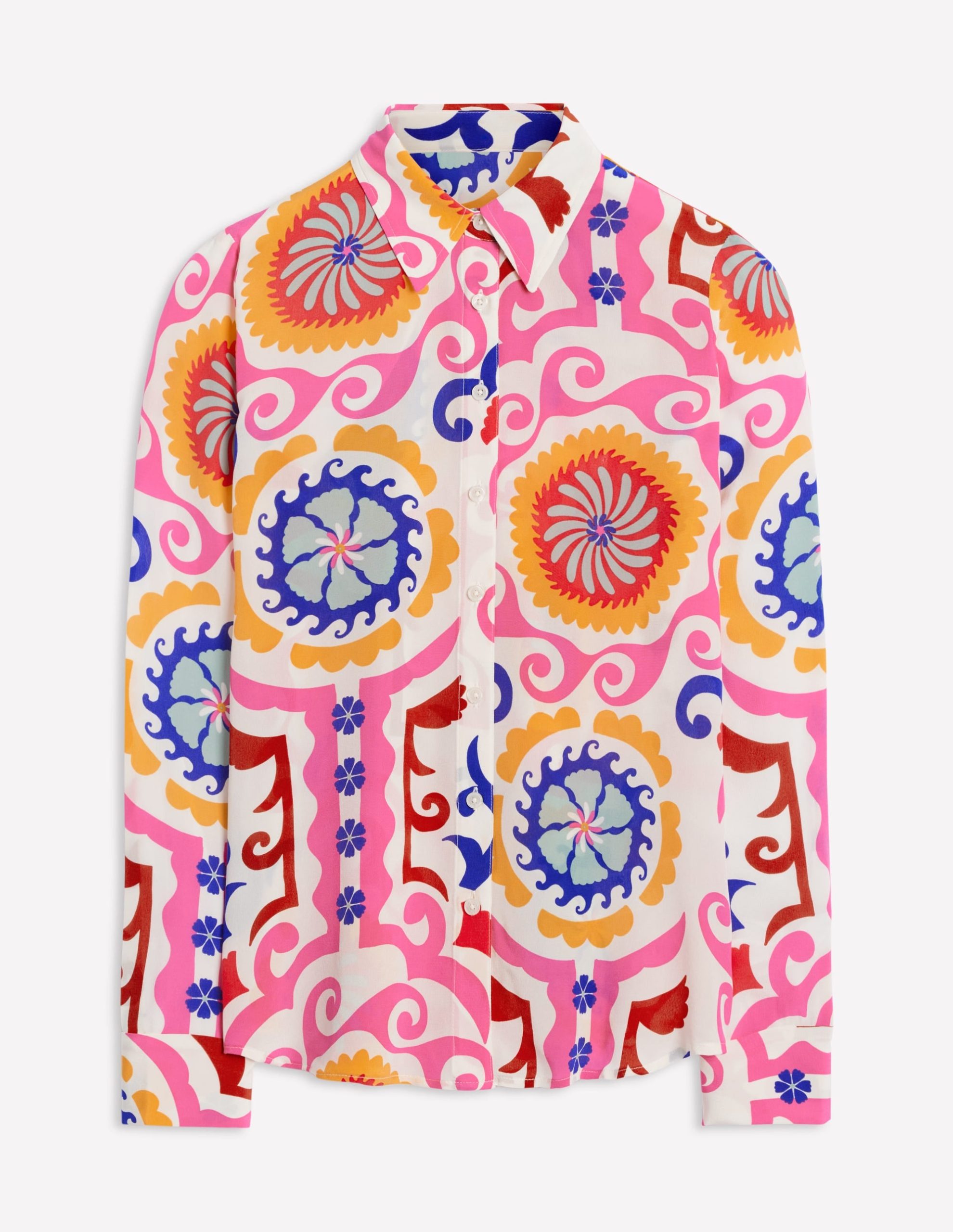 Sienna Silk Shirt-Multi. Ornamental Wave - Image 6
